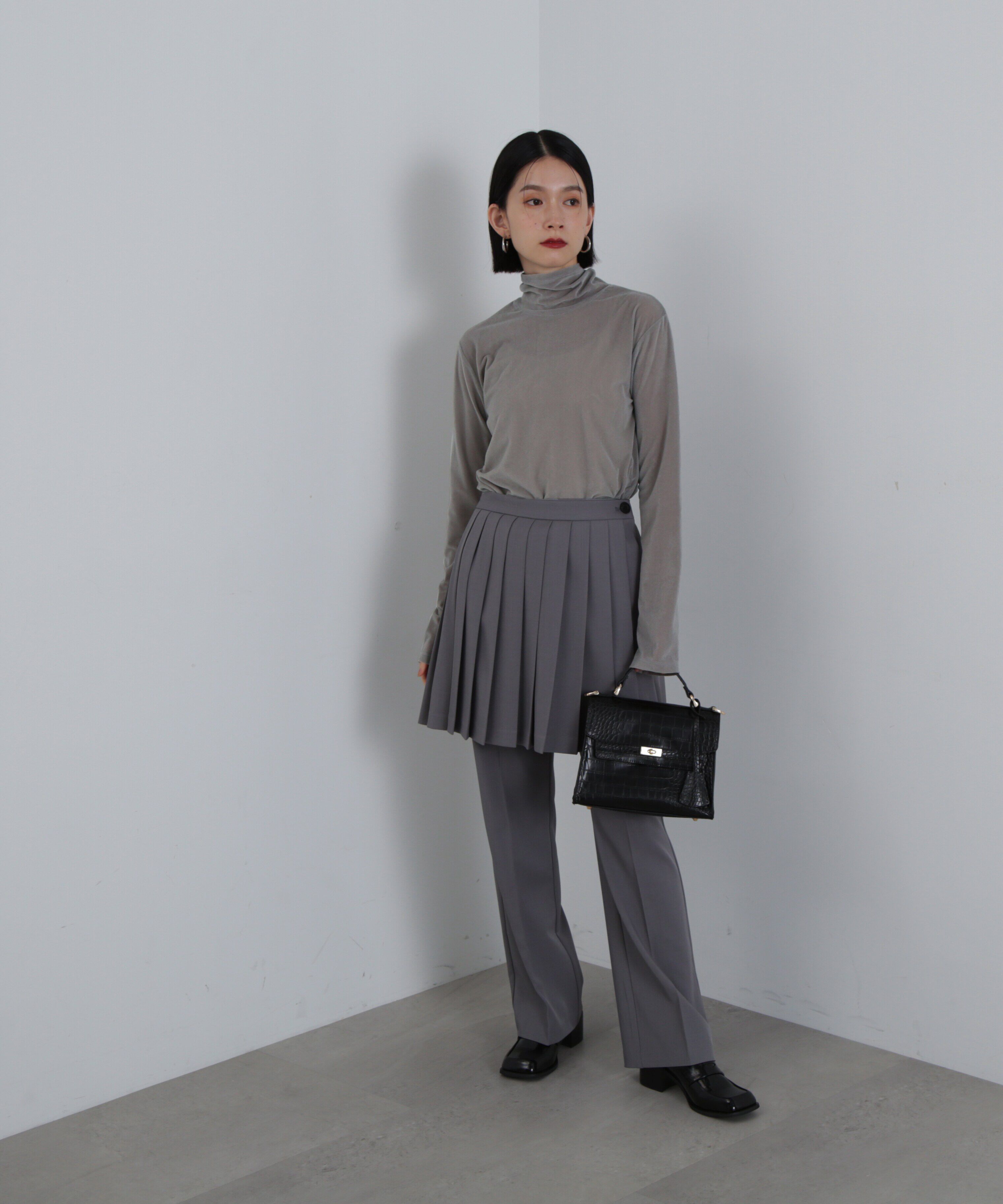  「シアーベロアハイネックカットソー」|Tシャツ・カットソー|