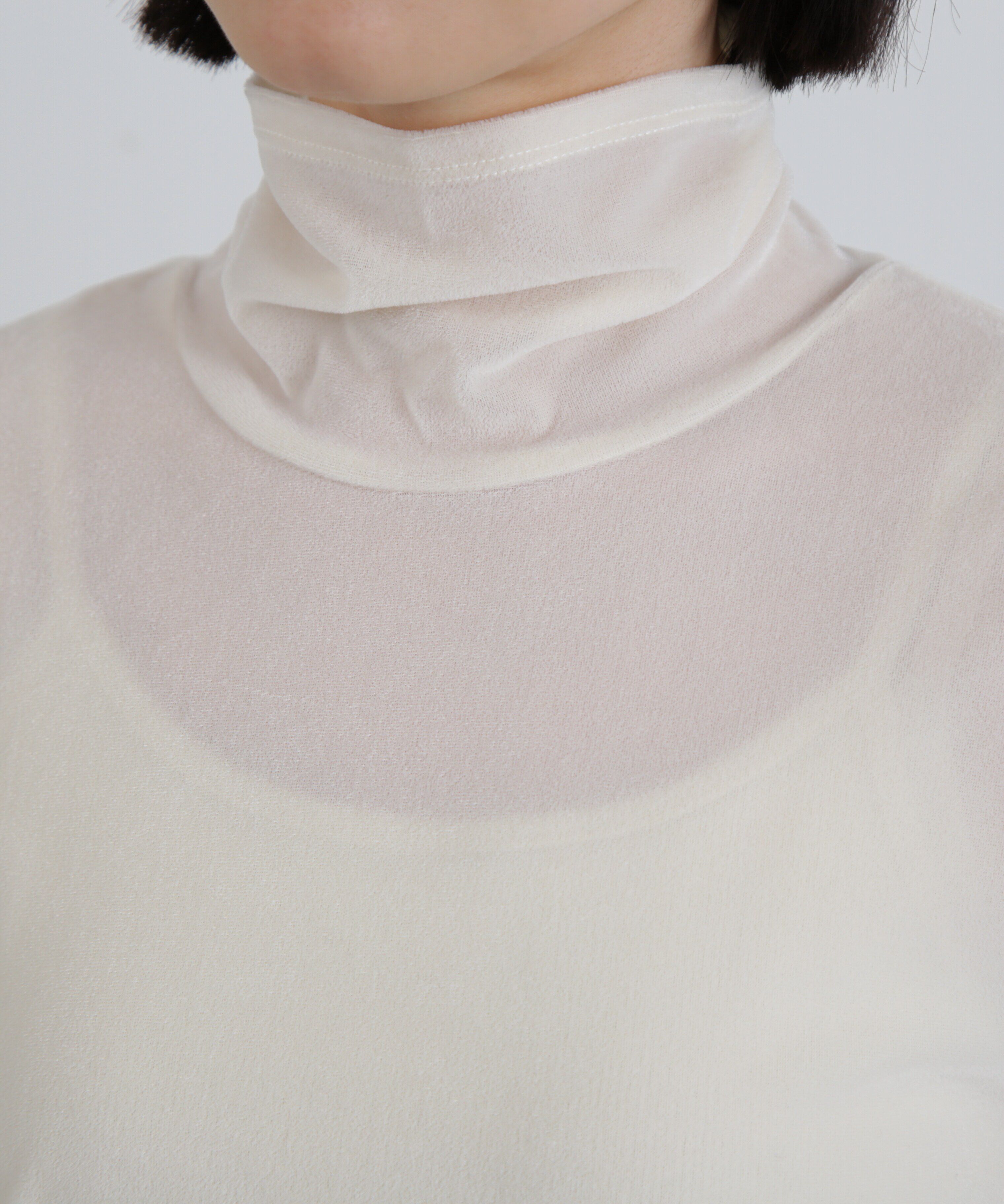  「シアーベロアハイネックカットソー」|Tシャツ・カットソー|