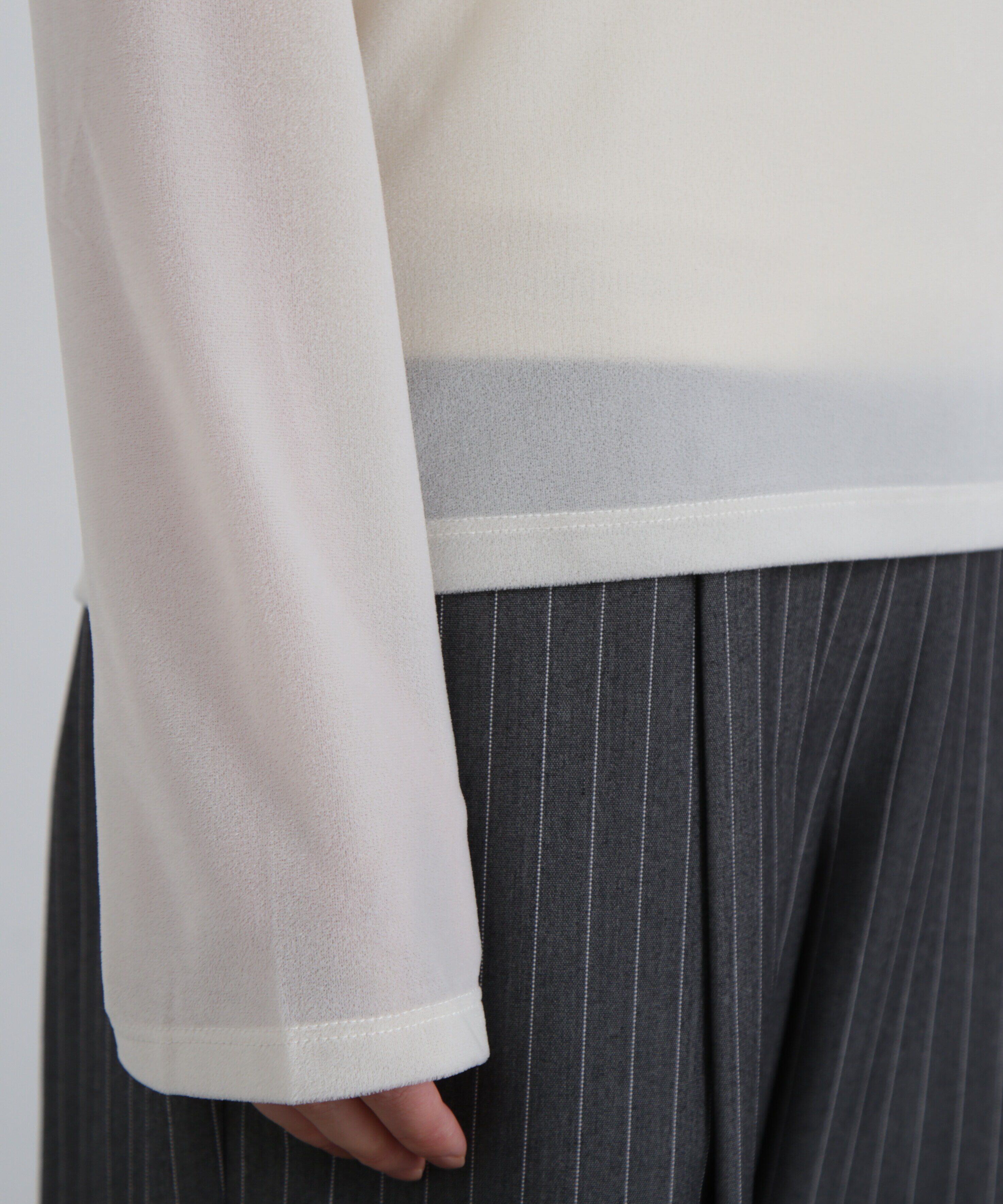  「シアーベロアハイネックカットソー」|Tシャツ・カットソー|