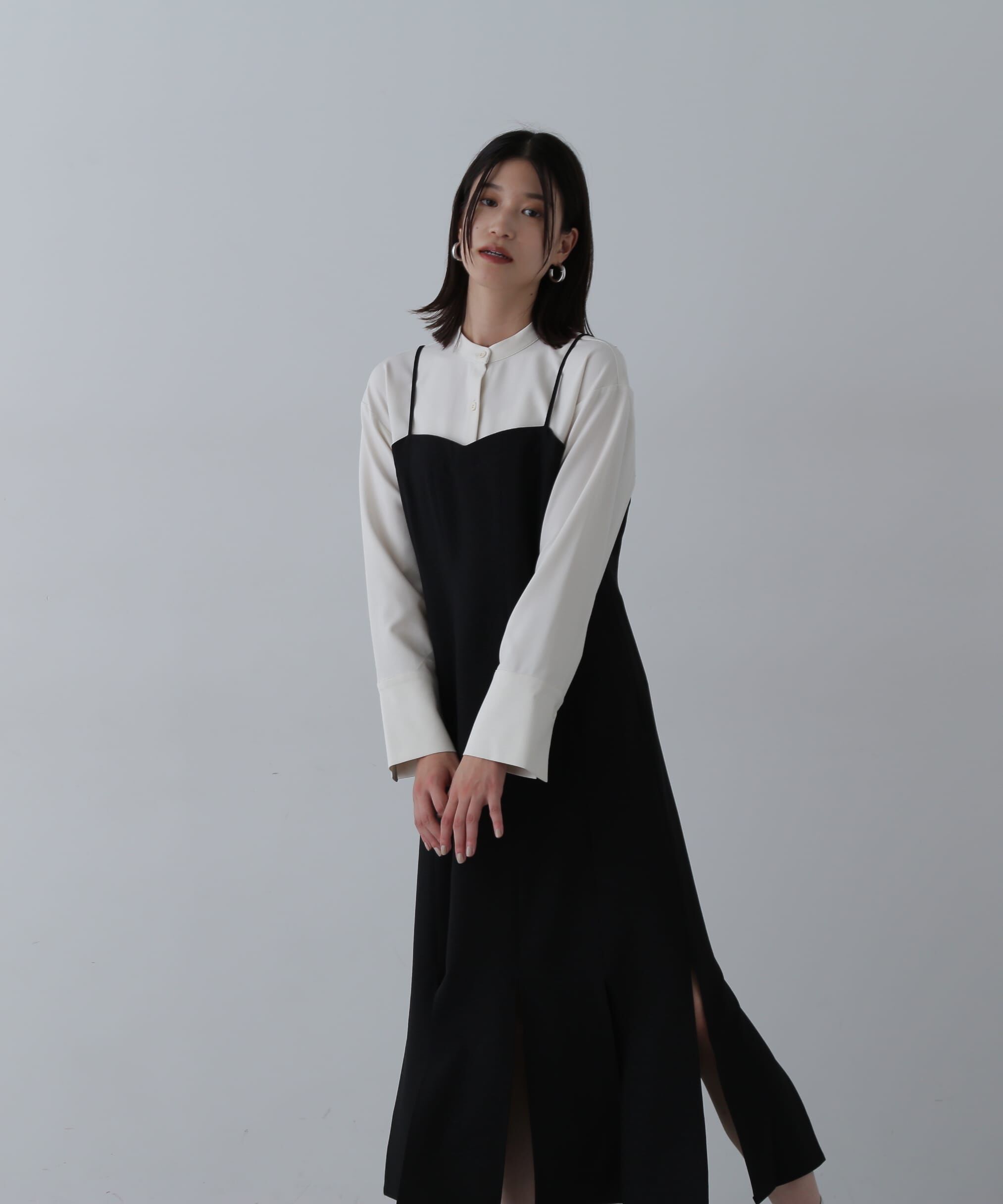  「フリンジヘムシャツワンピース」|ワンピース|