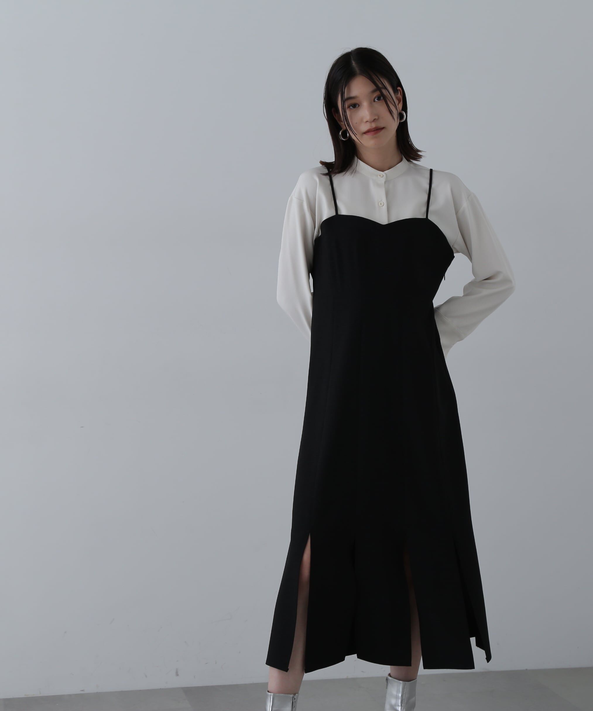  「フリンジヘムシャツワンピース」|ワンピース|