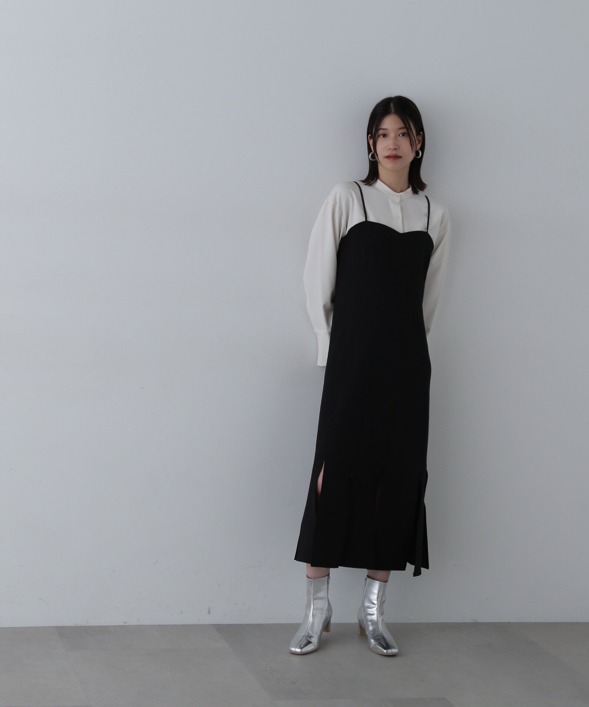  「フリンジヘムシャツワンピース」|ワンピース|