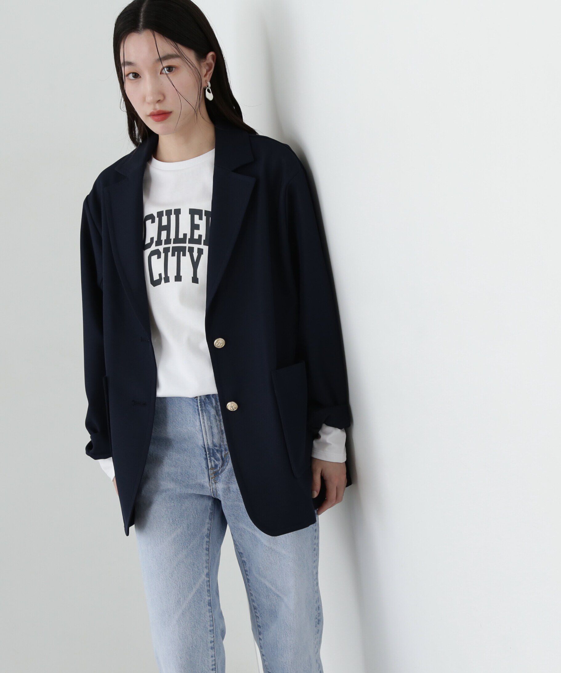  「アウトポケットツイルジャケット」|その他|ネイビー