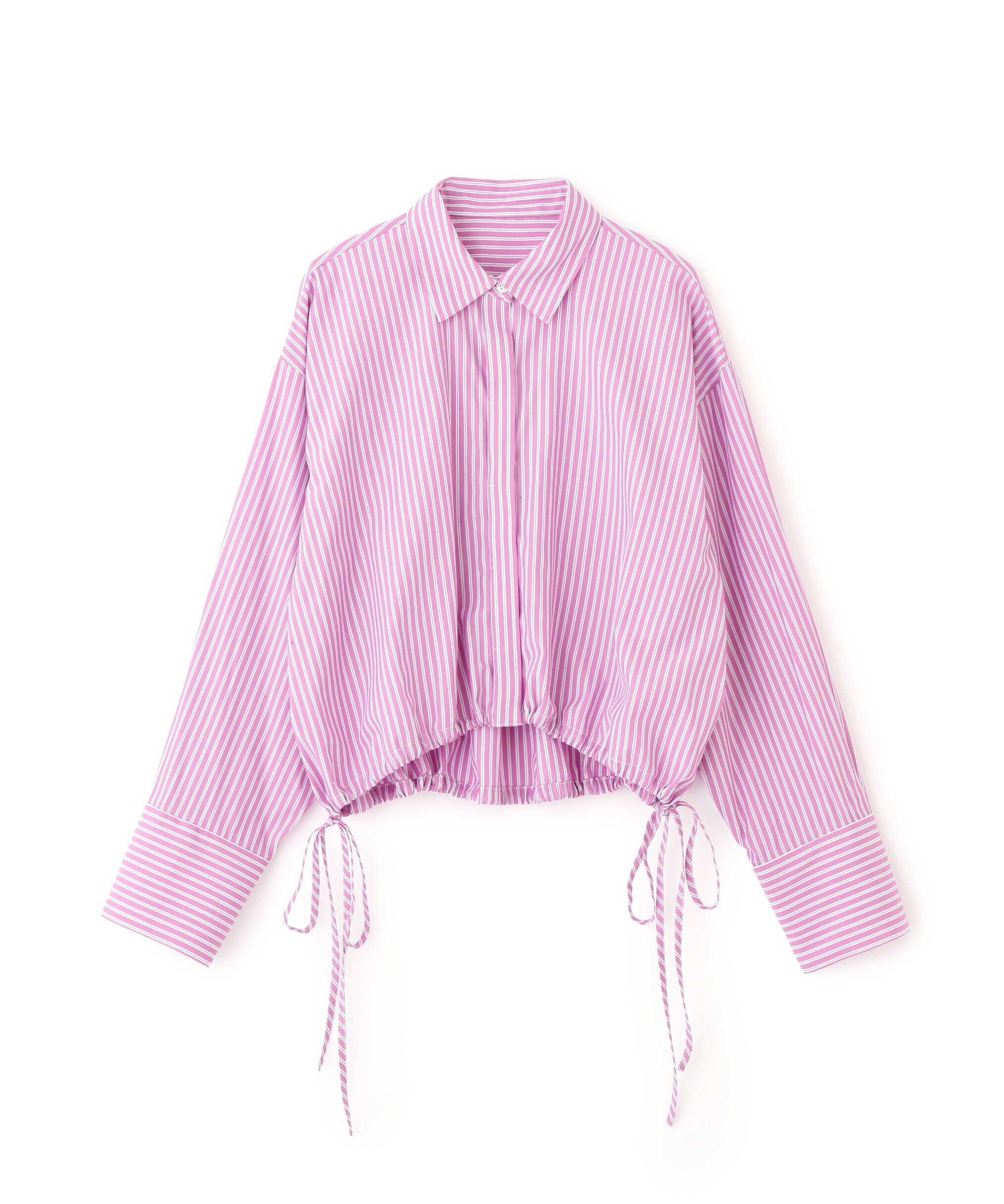  「ドローストリングストライプシャツ」|シャツ・ブラウス|