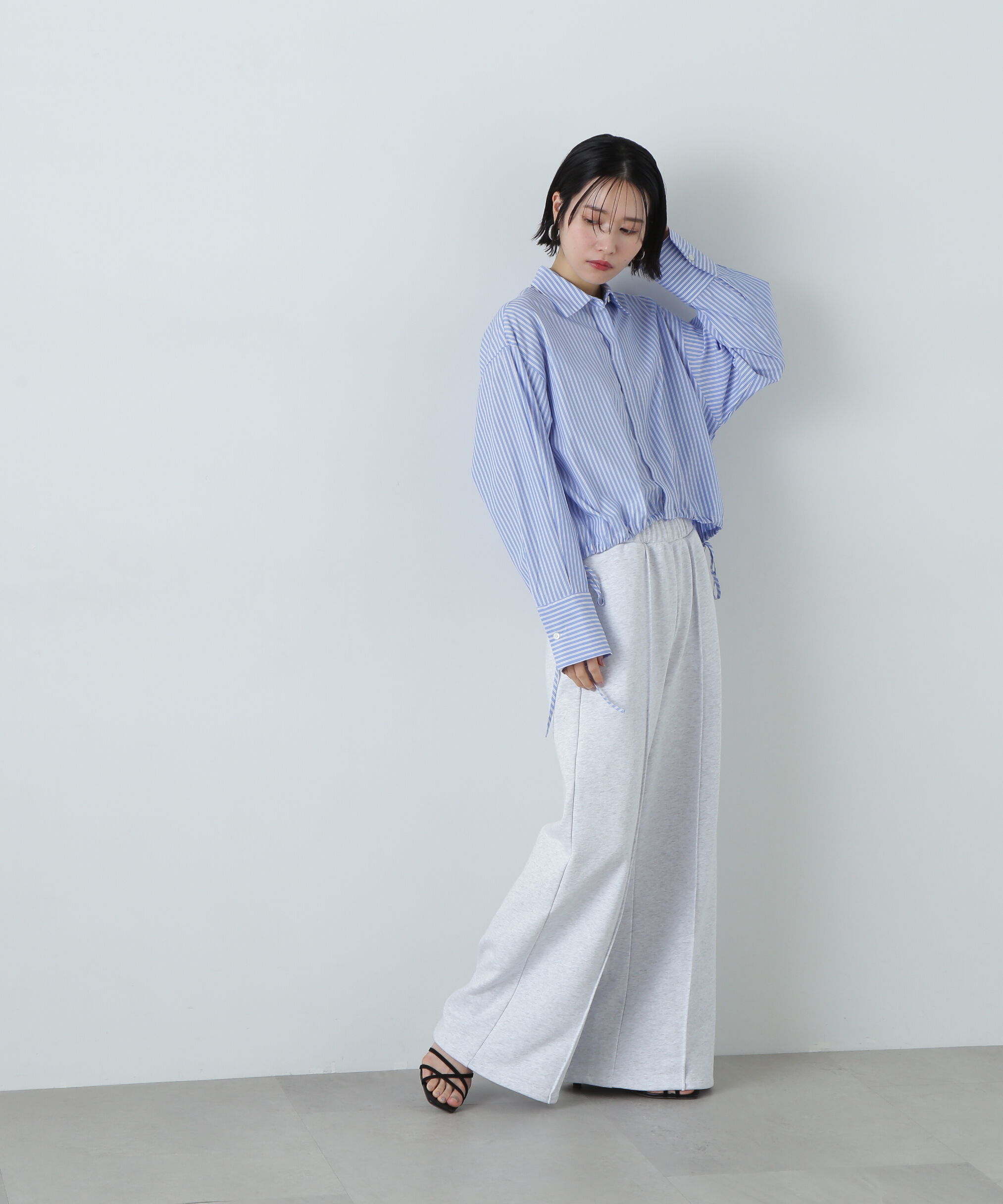  「ドローストリングストライプシャツ」|シャツ・ブラウス|