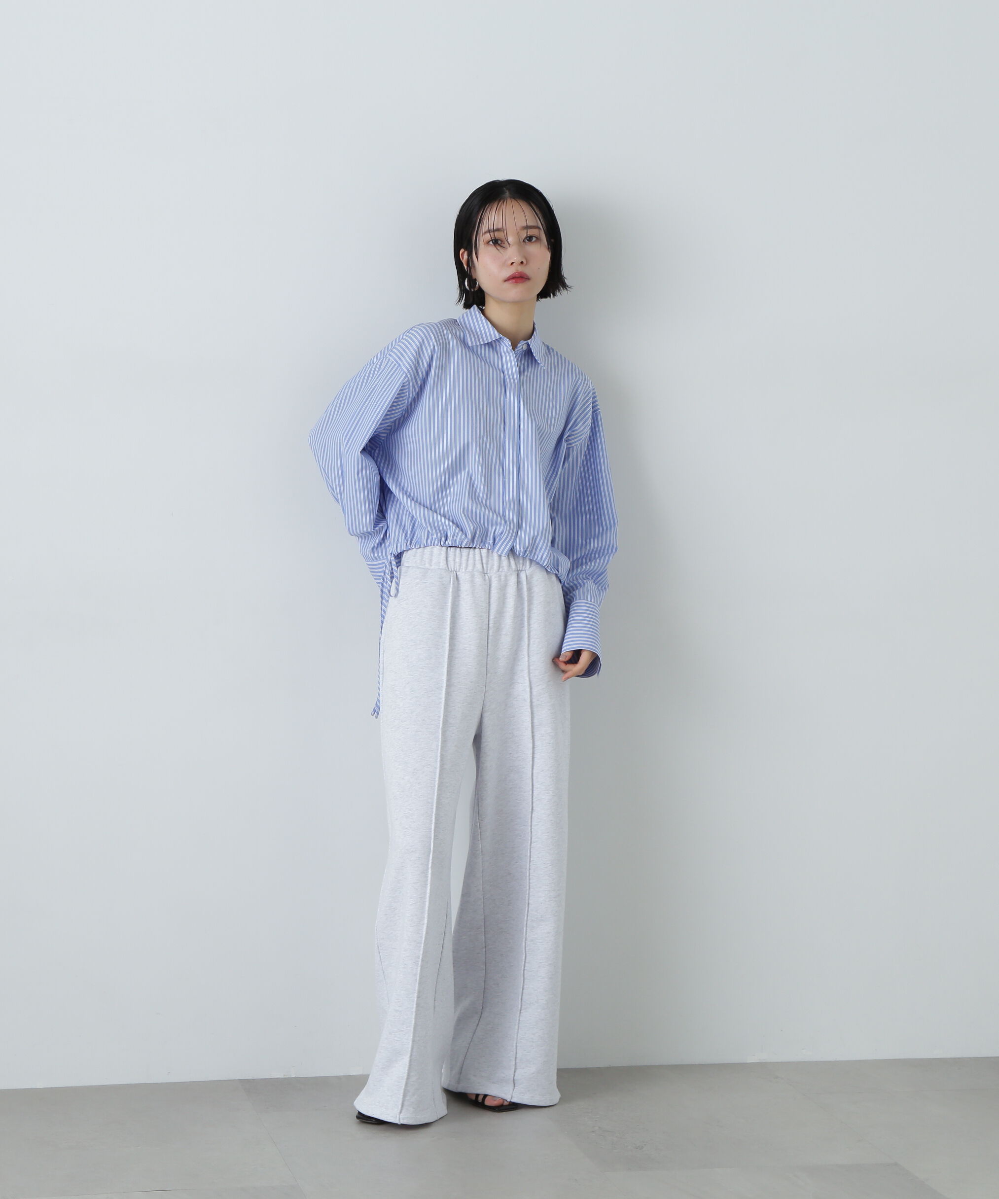  「ドローストリングストライプシャツ」|シャツ・ブラウス|