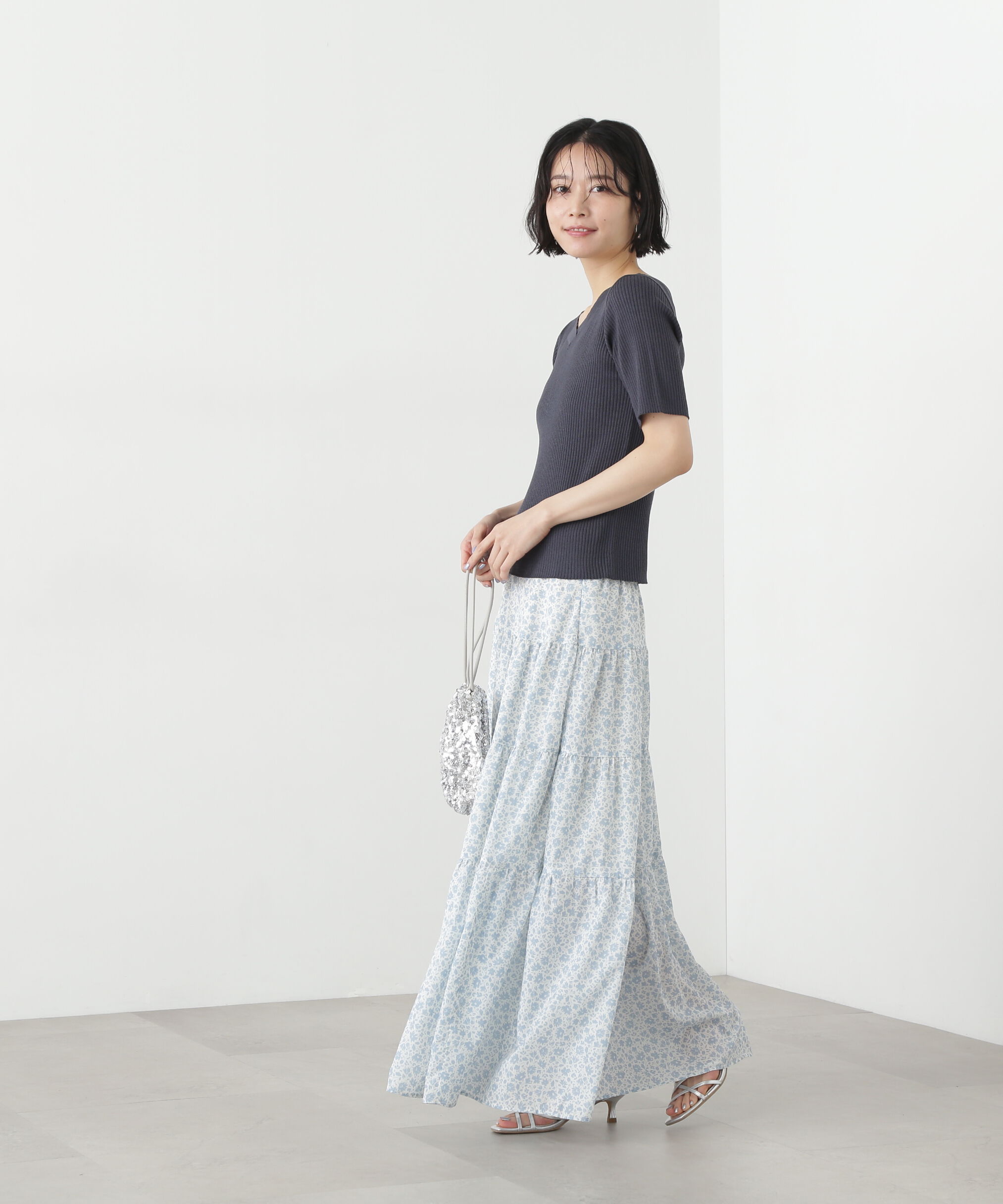  「前後2way半袖ニット」|ニット・セーター|