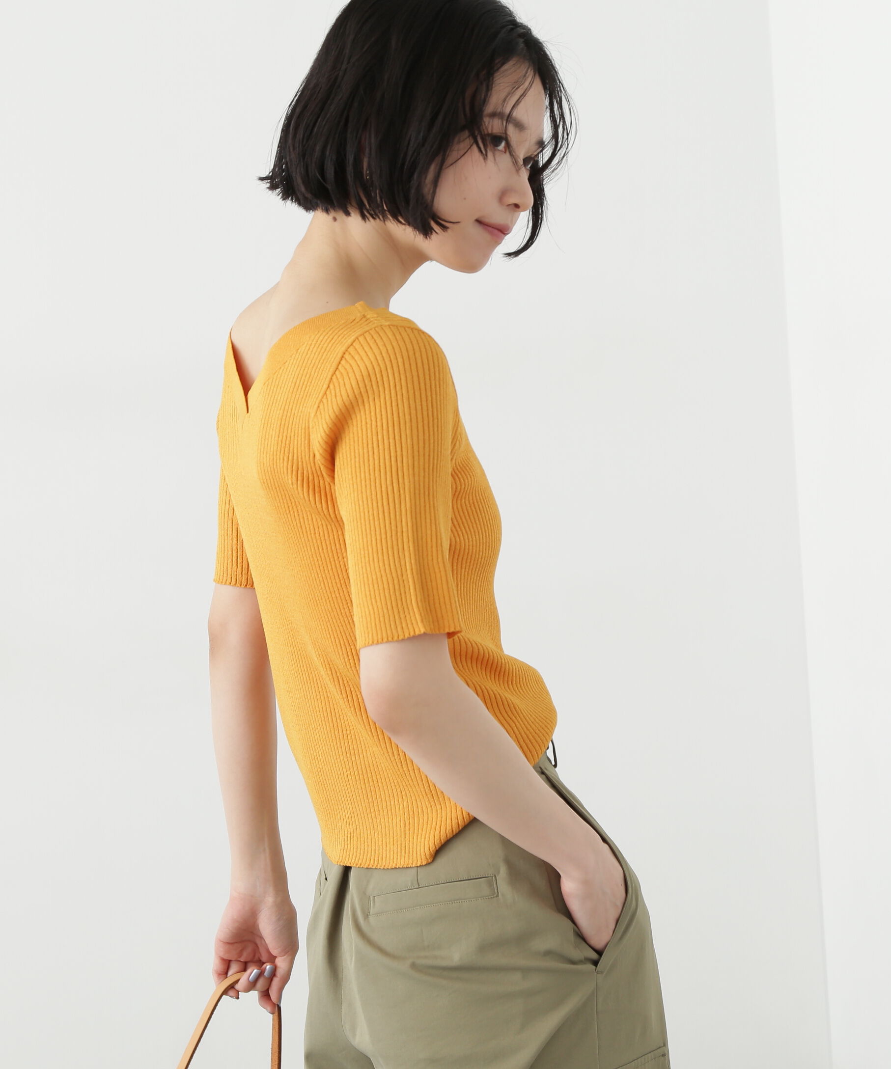  「前後2way半袖ニット」|ニット・セーター|