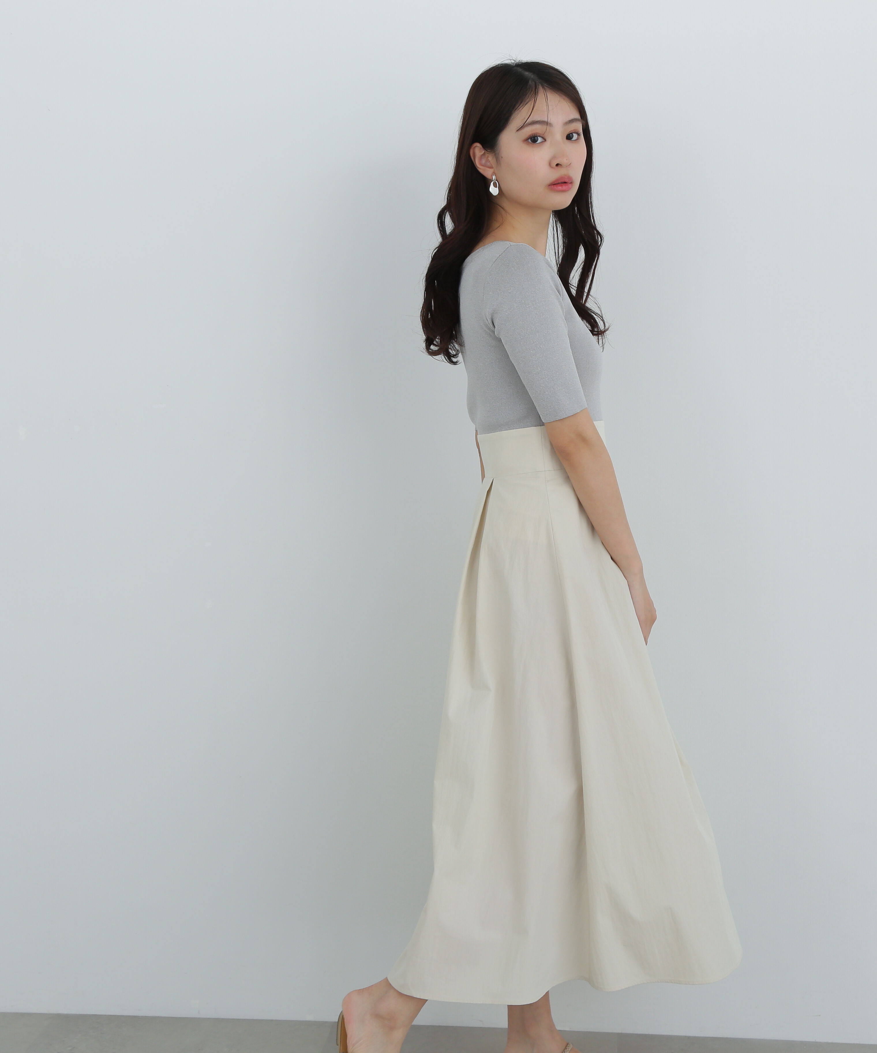  「ボートネックドッキングワンピース」|ワンピース|