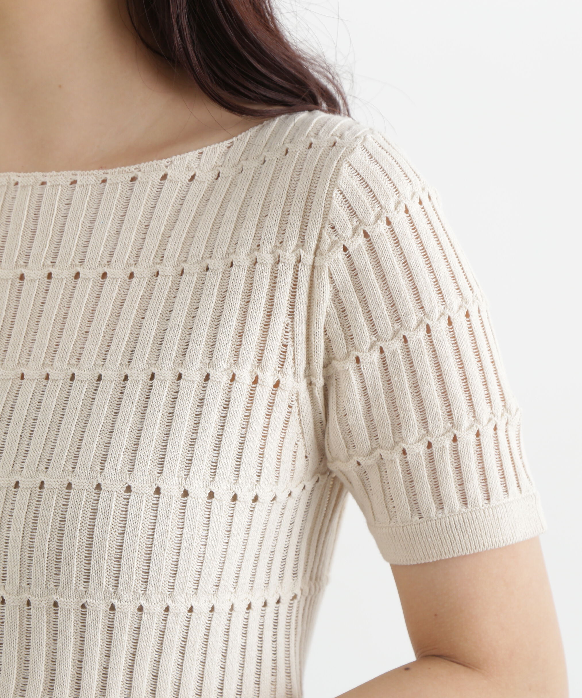  「ハリヌキ変形リブニット」|ニット・セーター|