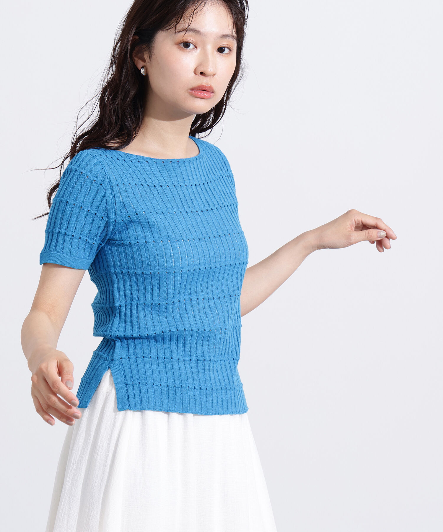  「ハリヌキ変形リブニット」|ニット・セーター|