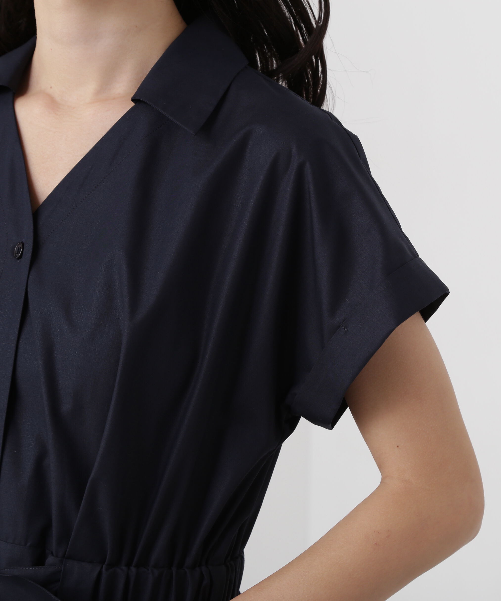  「オープンカラーシャツワンピース」|ワンピース|