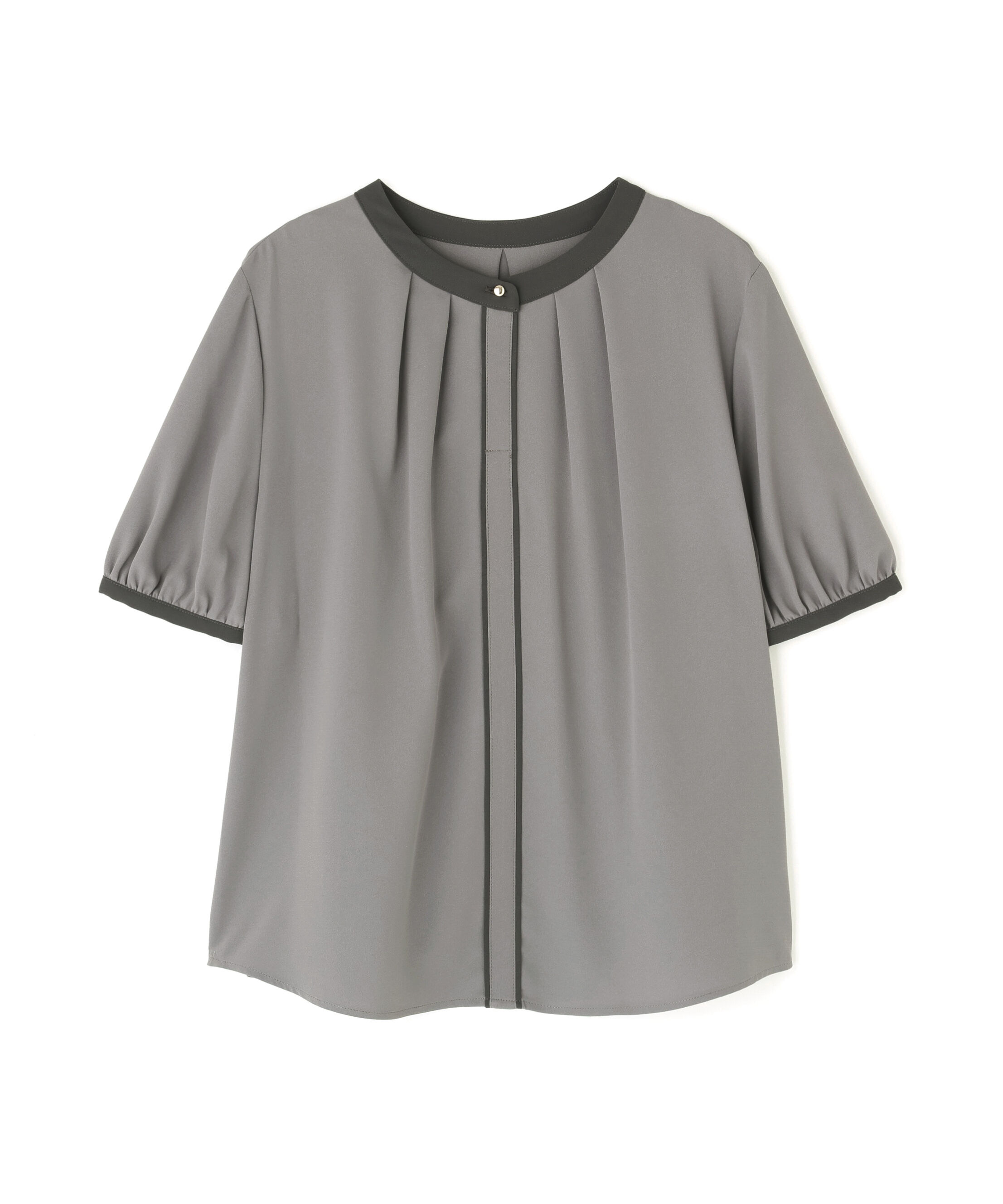  「バイカラートリミングブラウス」|シャツ・ブラウス|