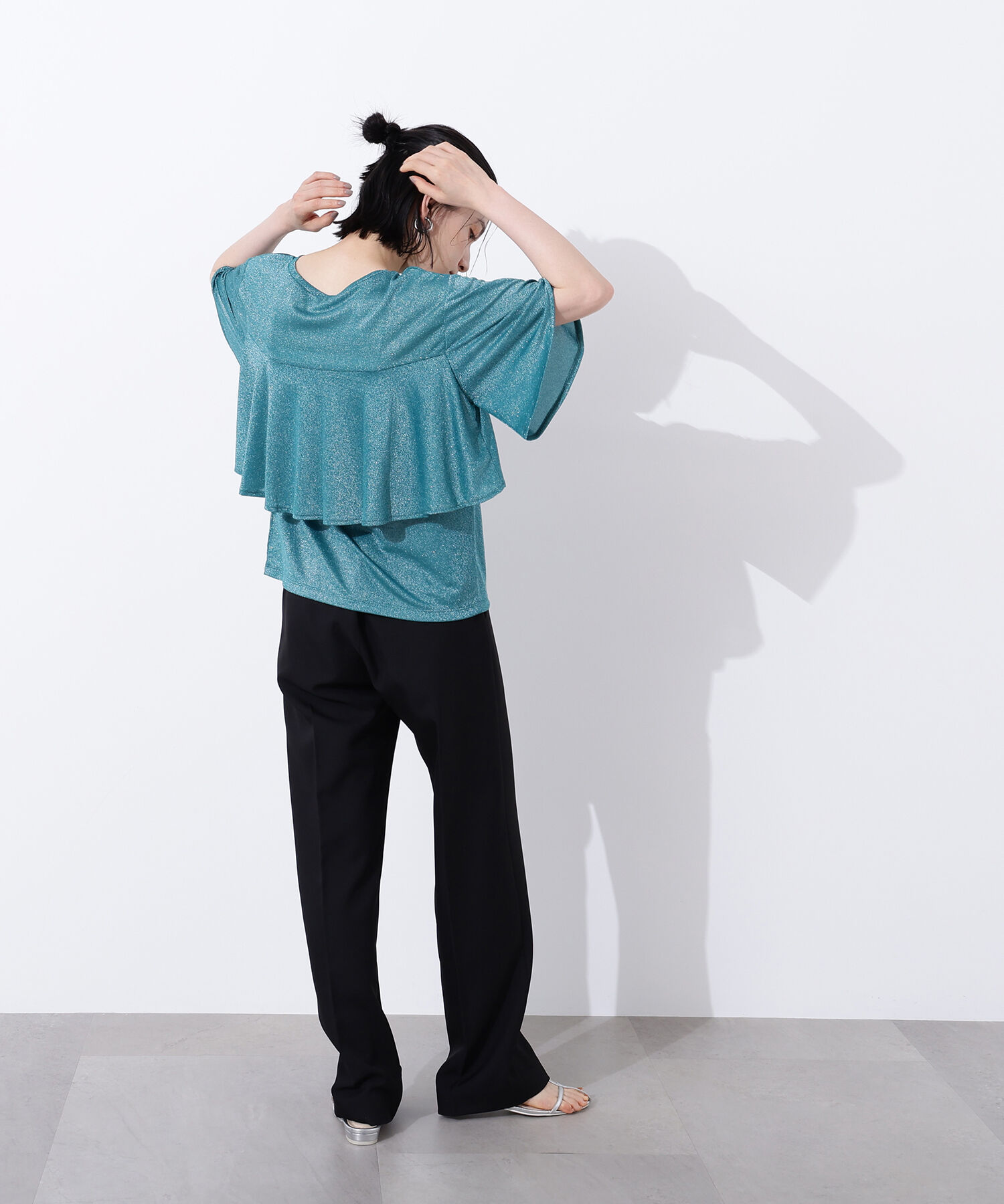  「ラメドレープカットソー」|Tシャツ・カットソー|