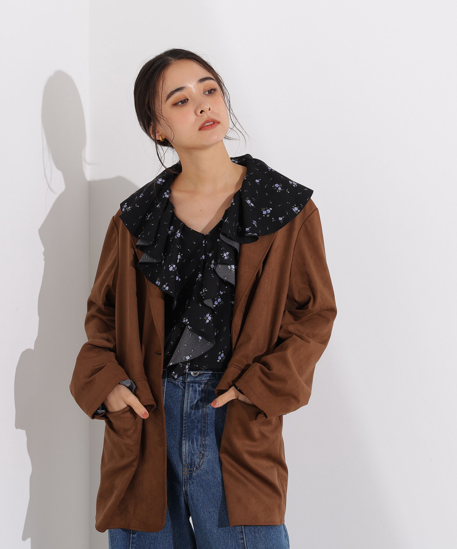  「プリントラッフルブラウス」|シャツ・ブラウス|