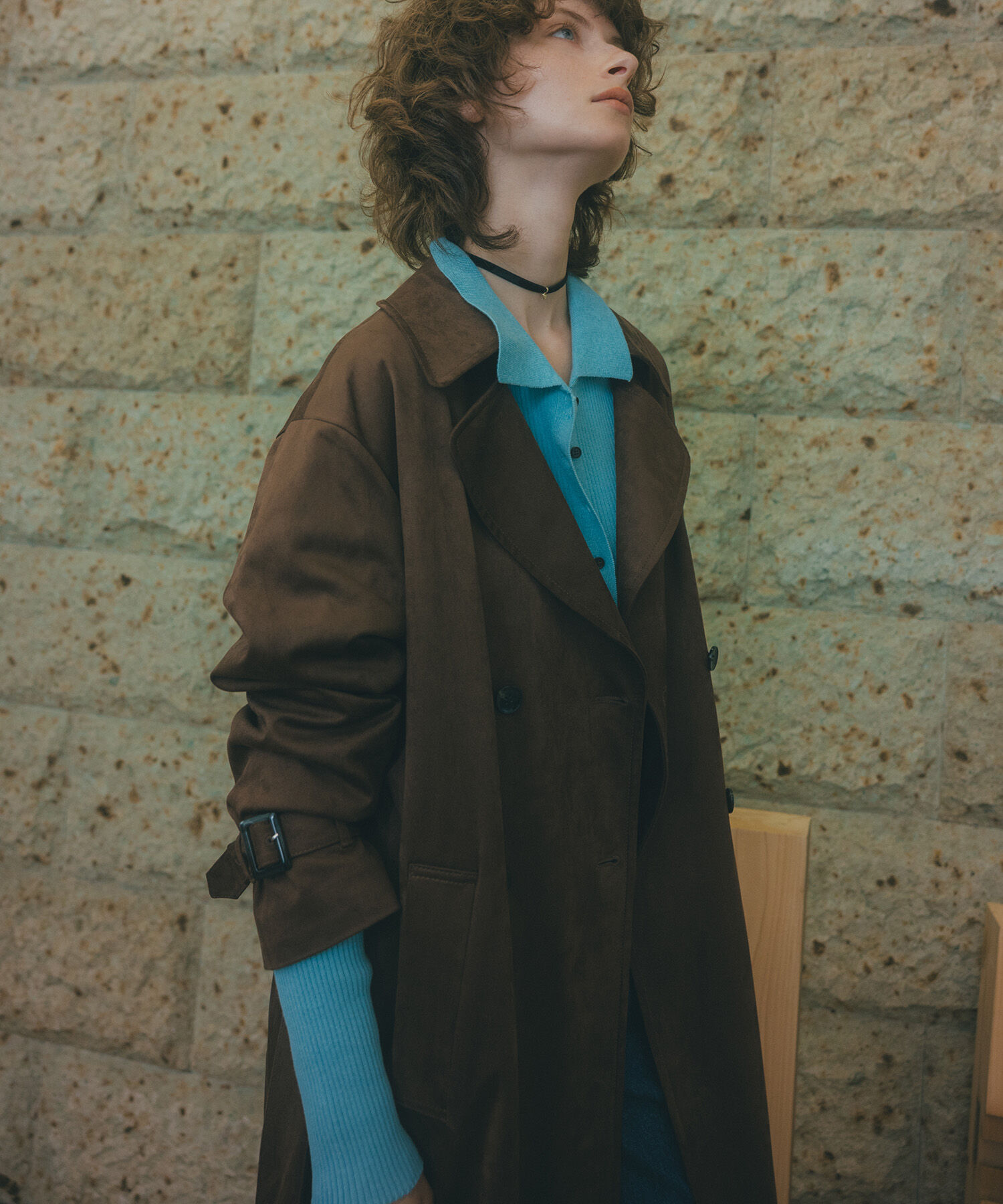  「フェイクスウェードロングトレンチコート」|その他|