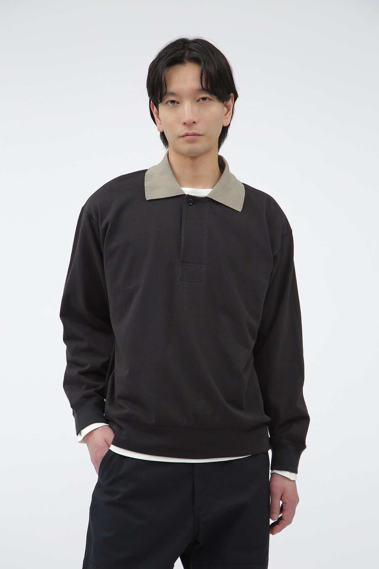 MHL.「AIR COTTON JERSEY」|Tシャツ・カットソー|BLACK