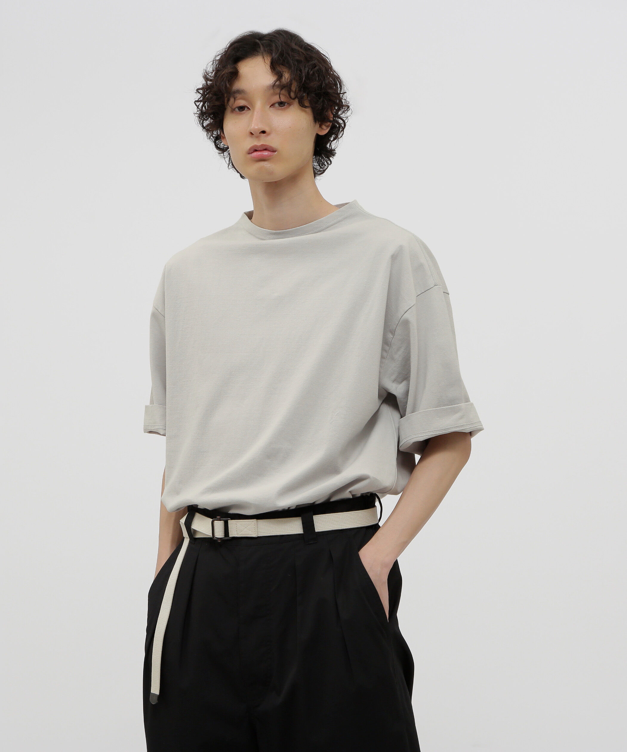 MHL.「WA-SHI COTTON JERSEY」|Tシャツ・カットソー|GREY