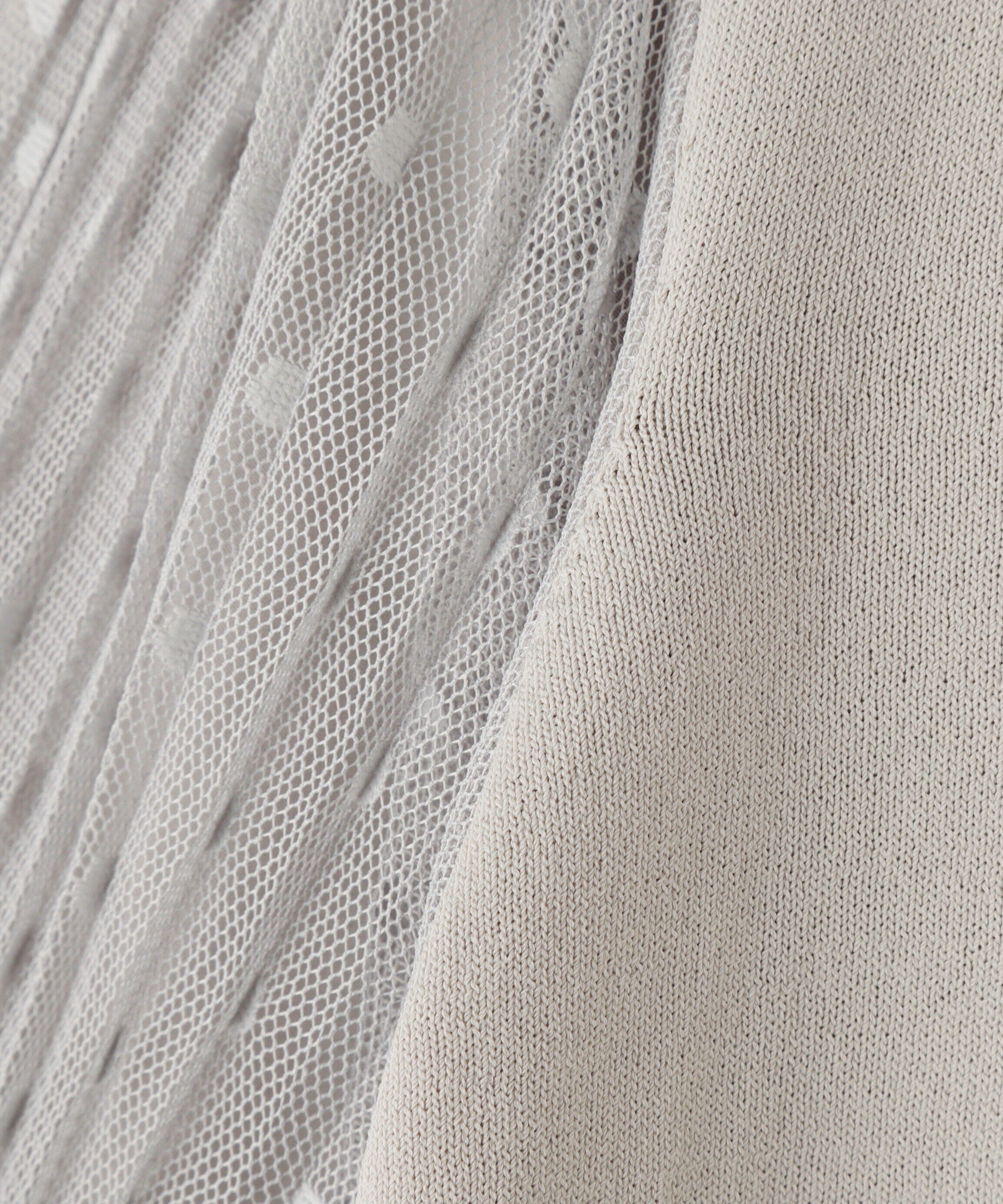  「ドットチュールスリーブニット」|ニット・セーター|