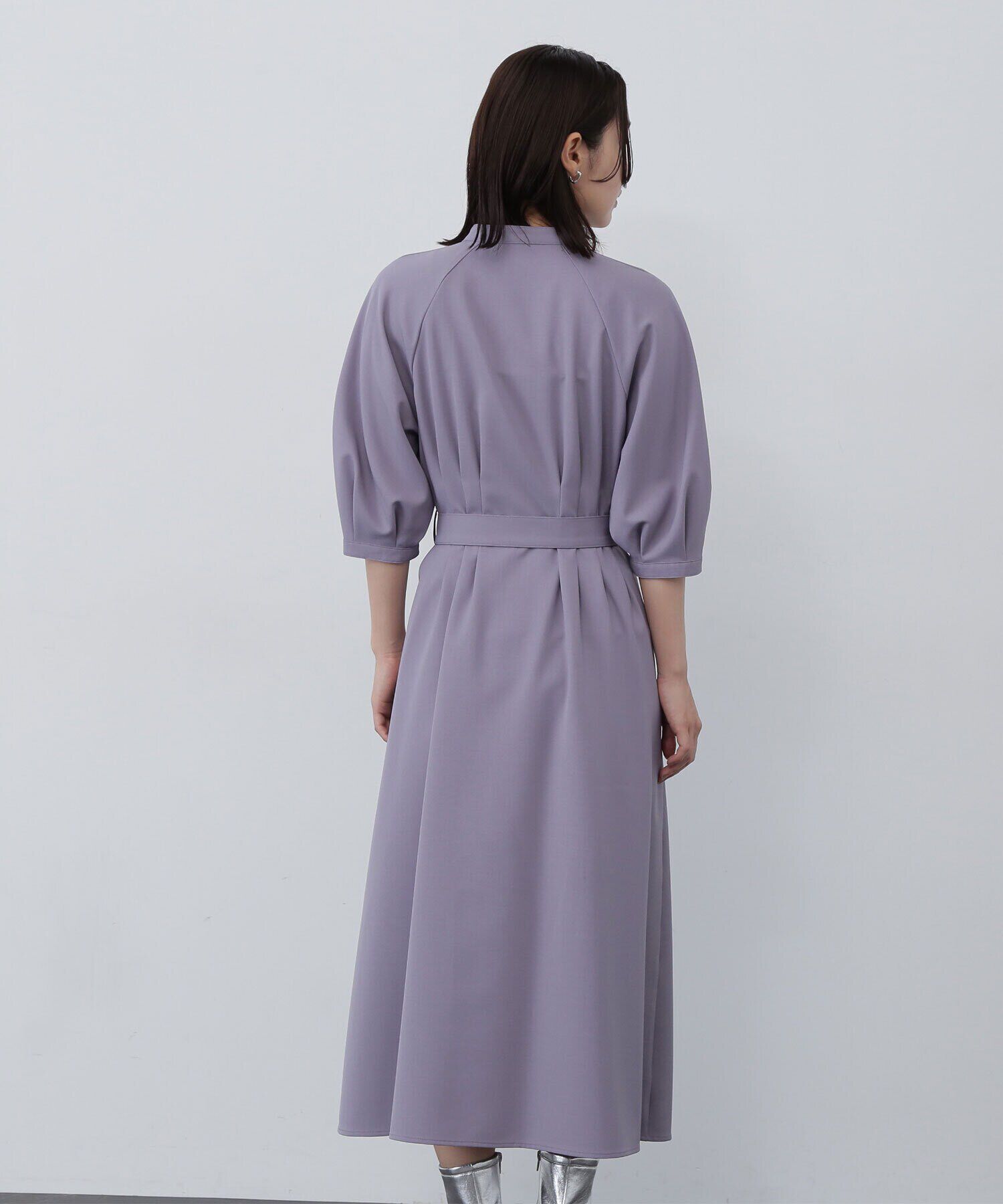  「ベルテッドフォルムスリーブワンピース」|ワンピース|