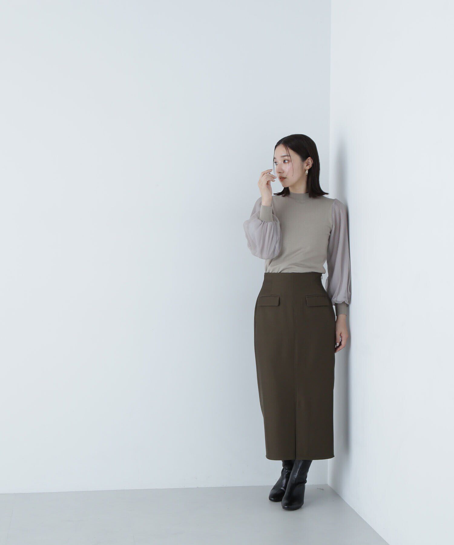  「フラップポケットタイトスカート」|スカート|