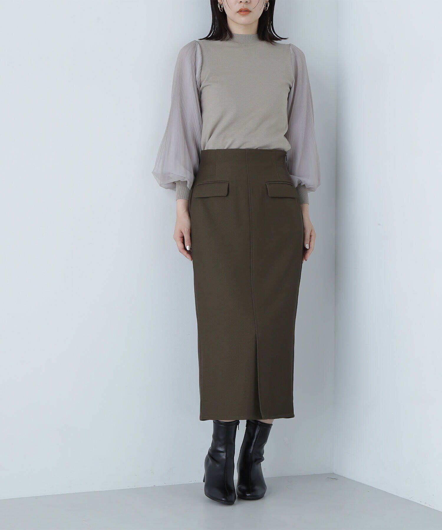  「フラップポケットタイトスカート」|スカート|