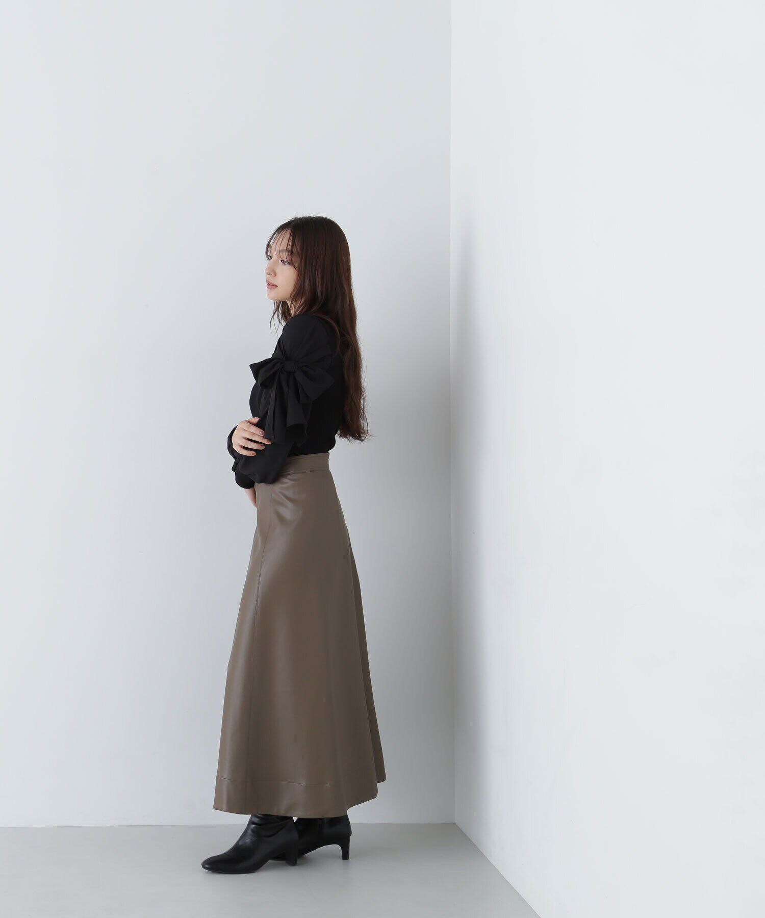  「リボンスリーブドッキングニット　24AW」|ニット・セーター|