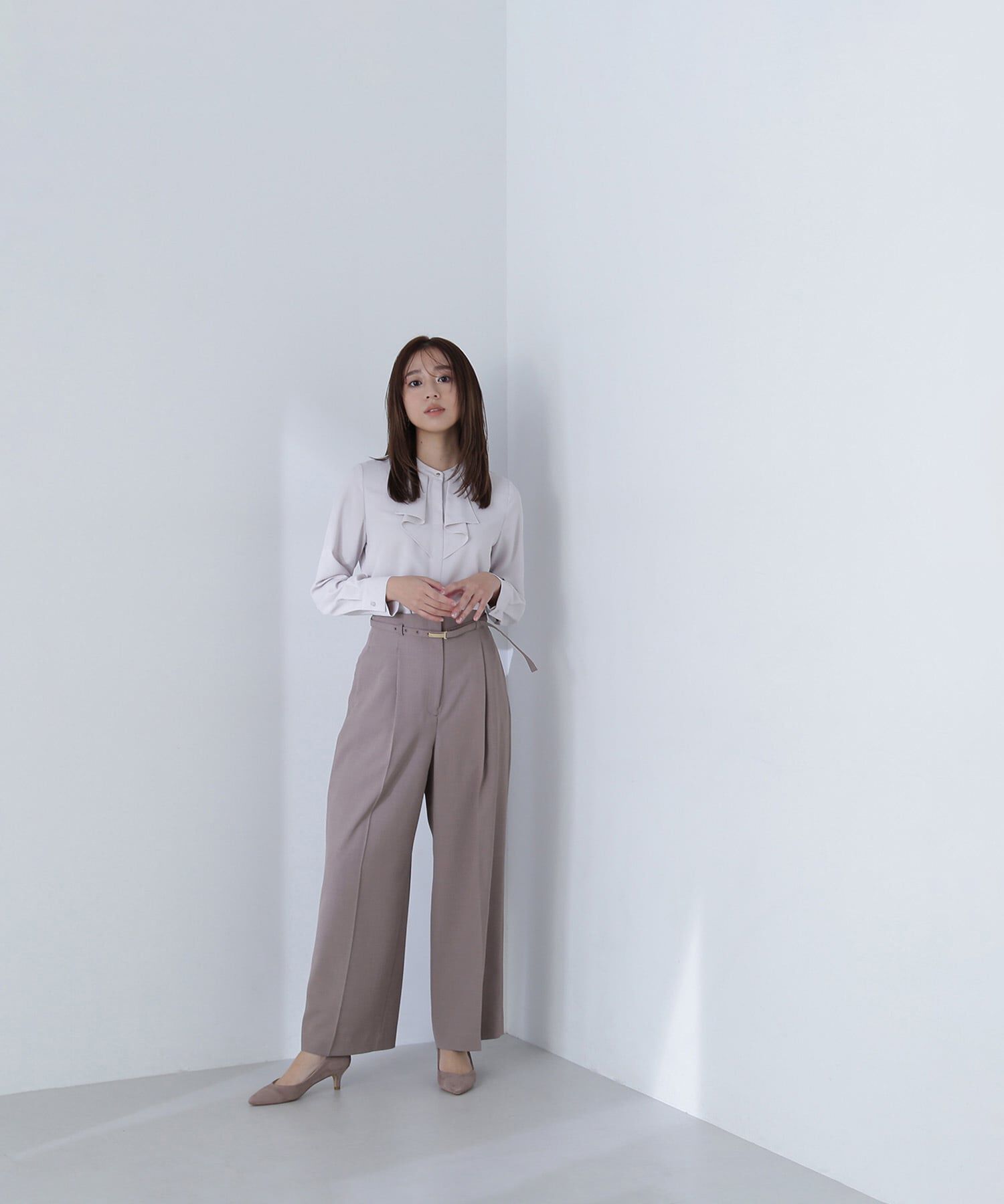  「メタルポイントフリルブラウス」|シャツ・ブラウス|