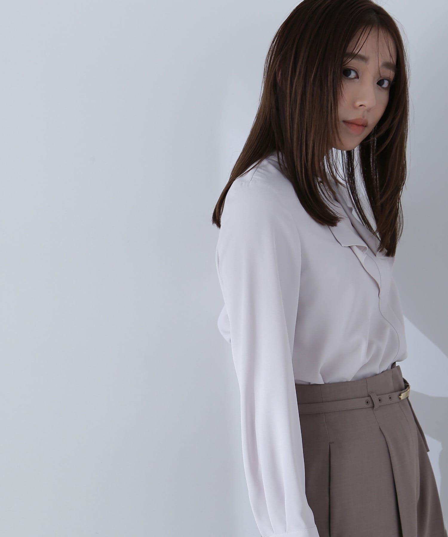  「メタルポイントフリルブラウス」|シャツ・ブラウス|