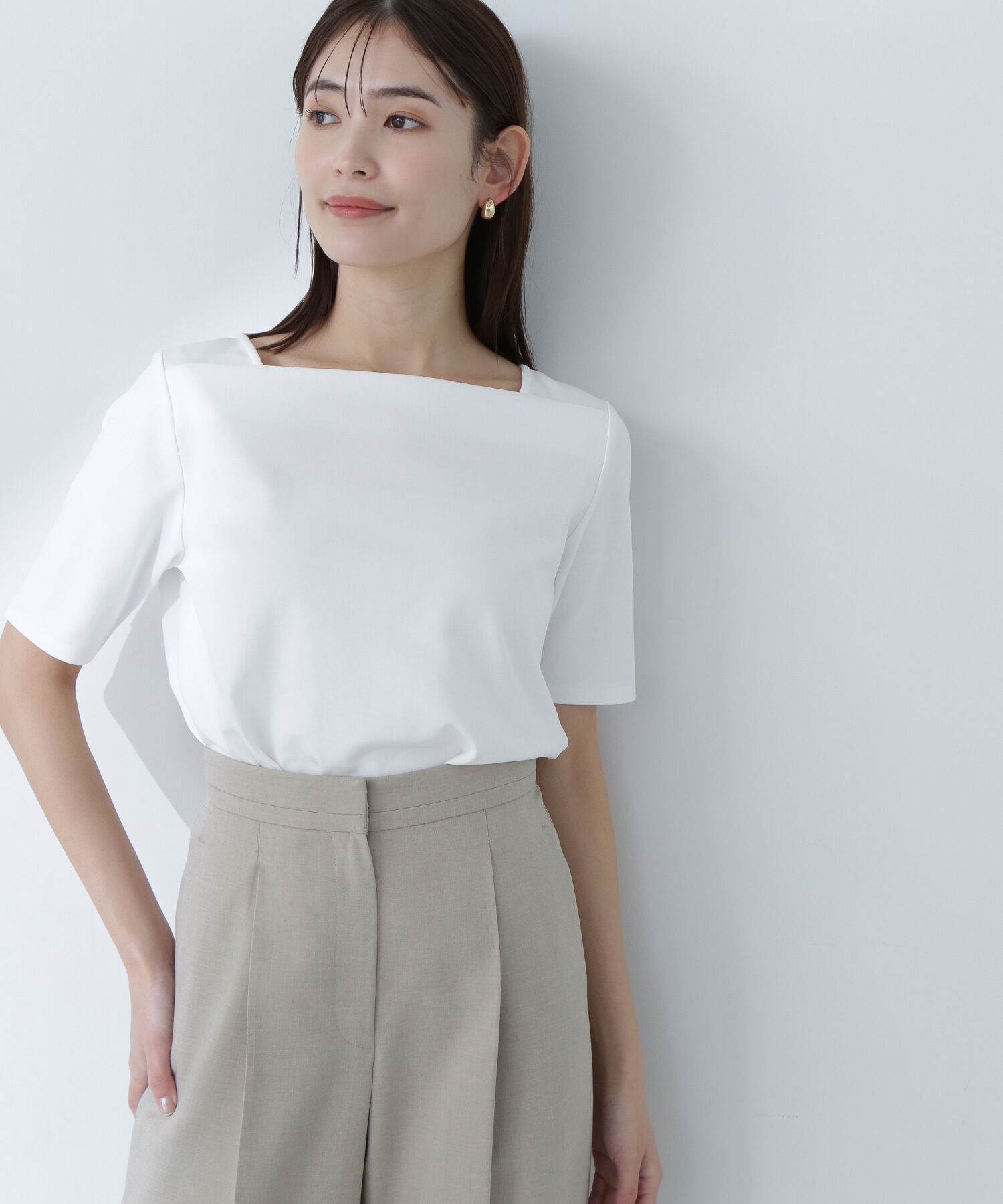  「ベーシックTシャツシリーズ スクエアネック」|Tシャツ・カットソー|