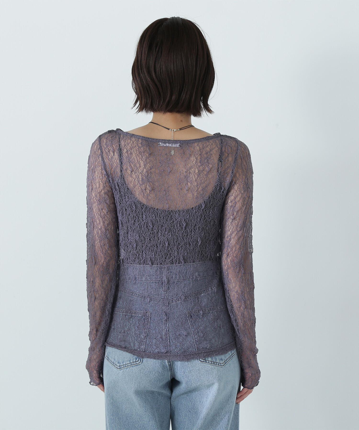  「ソフトシアーレースカットソー」|Tシャツ・カットソー|