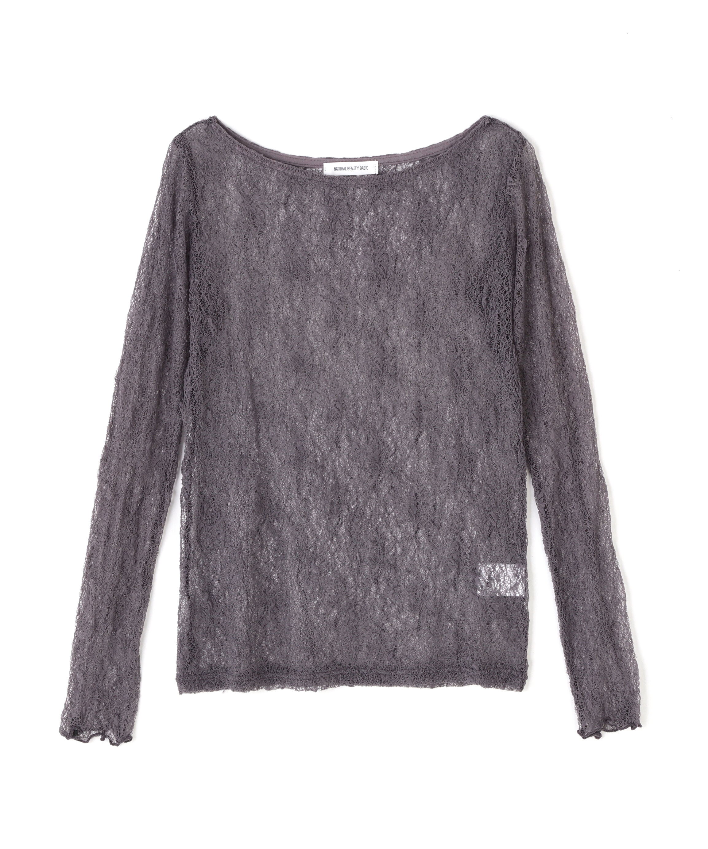  「ソフトシアーレースカットソー」|Tシャツ・カットソー|