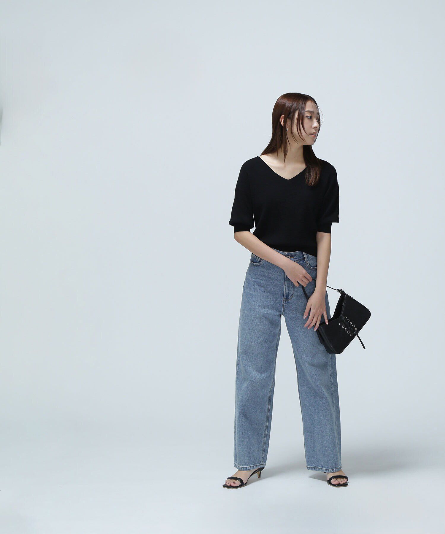  「総針ベーシックシリーズ Vネックニット」|ニット・セーター|