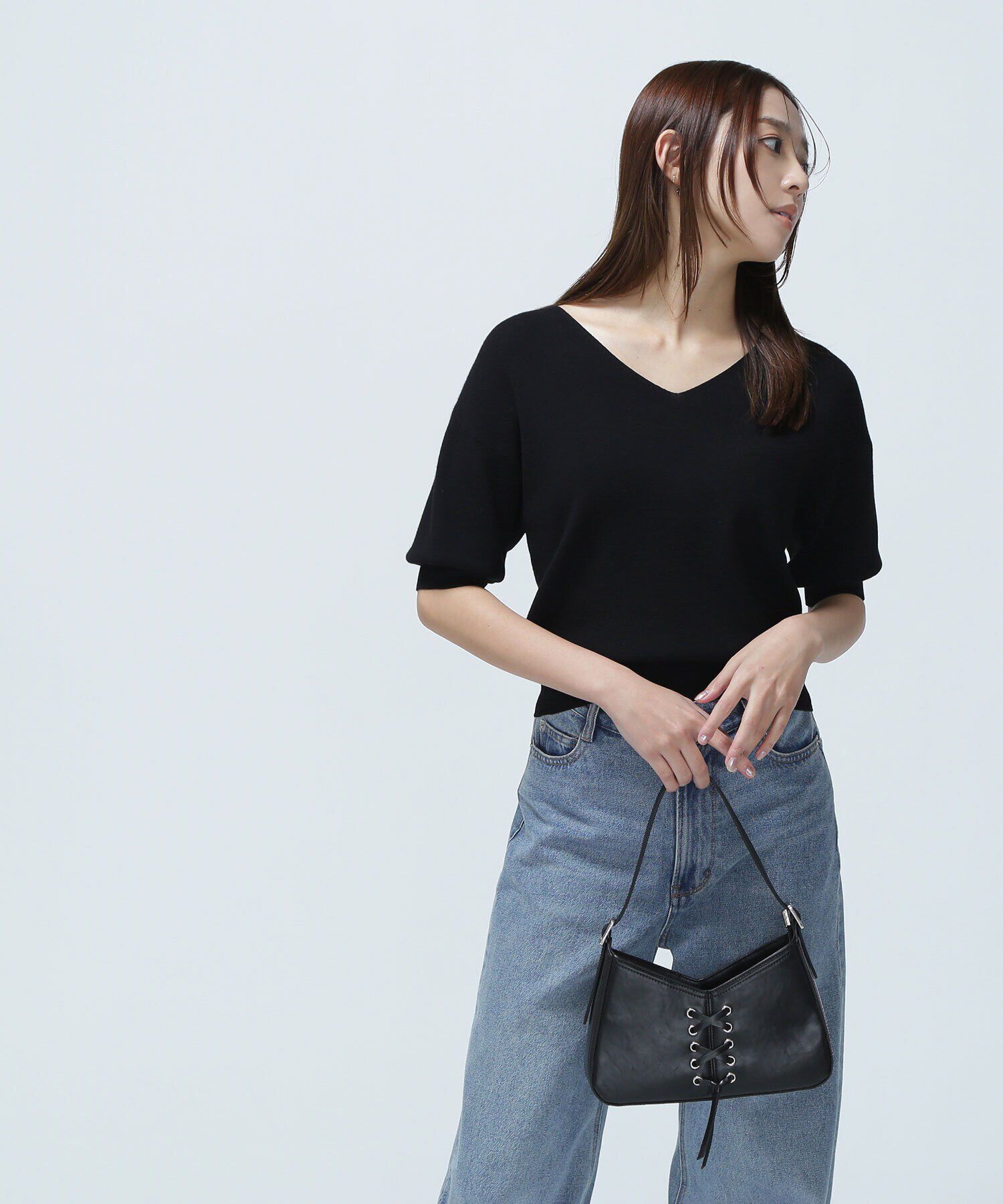  「総針ベーシックシリーズ Vネックニット」|ニット・セーター|