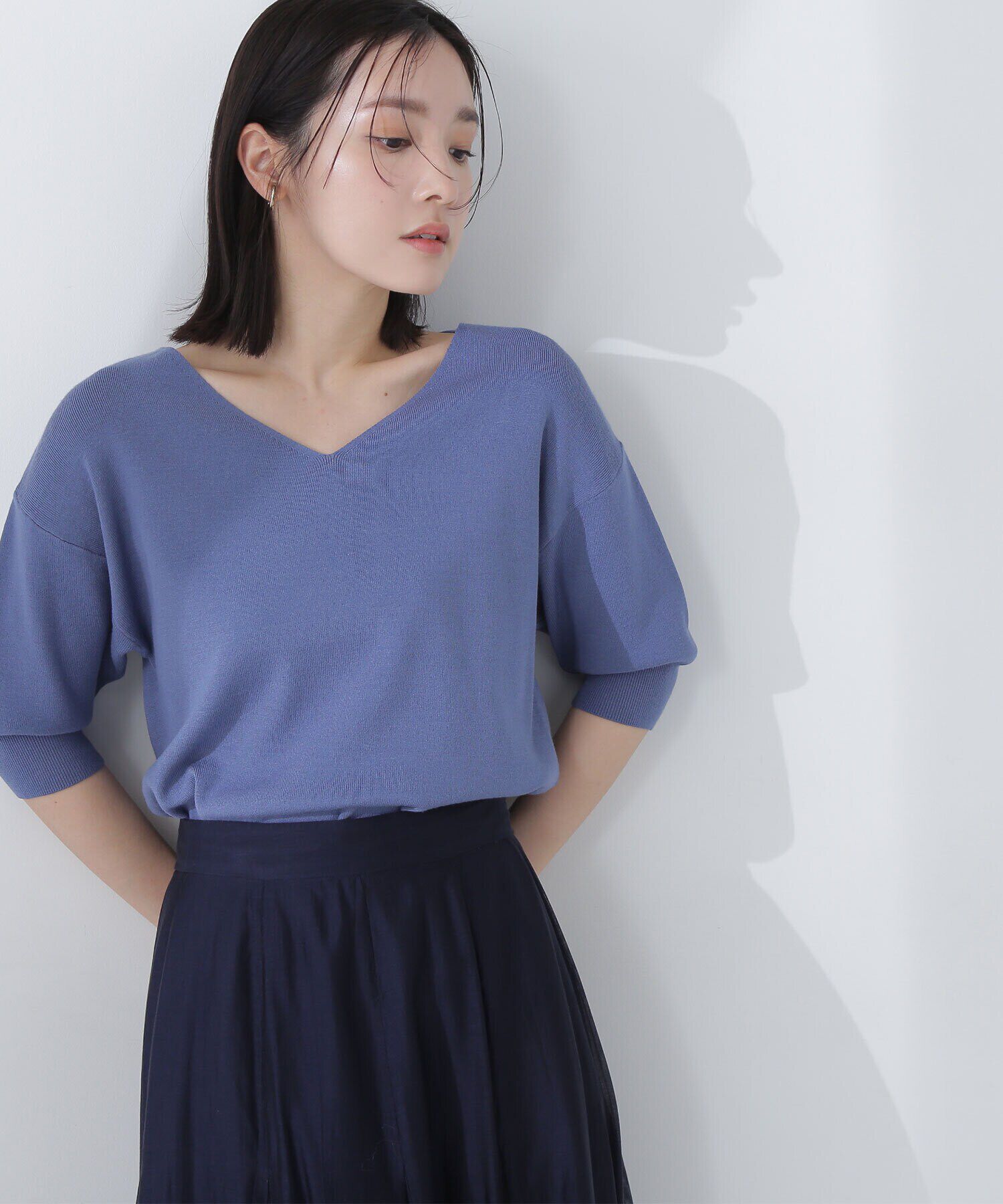  「総針ベーシックシリーズ Vネックニット」|ニット・セーター|