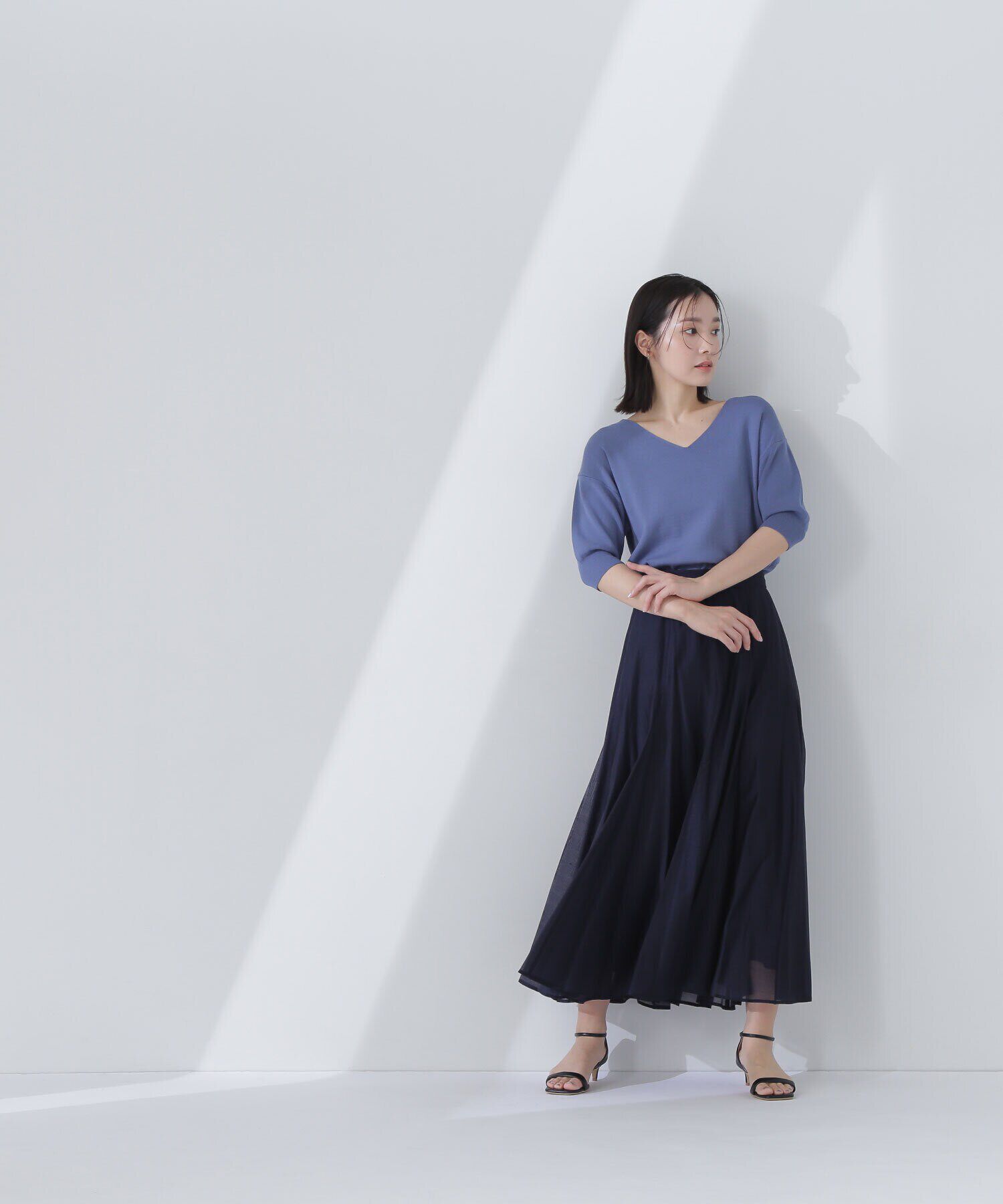  「総針ベーシックシリーズ Vネックニット」|ニット・セーター|