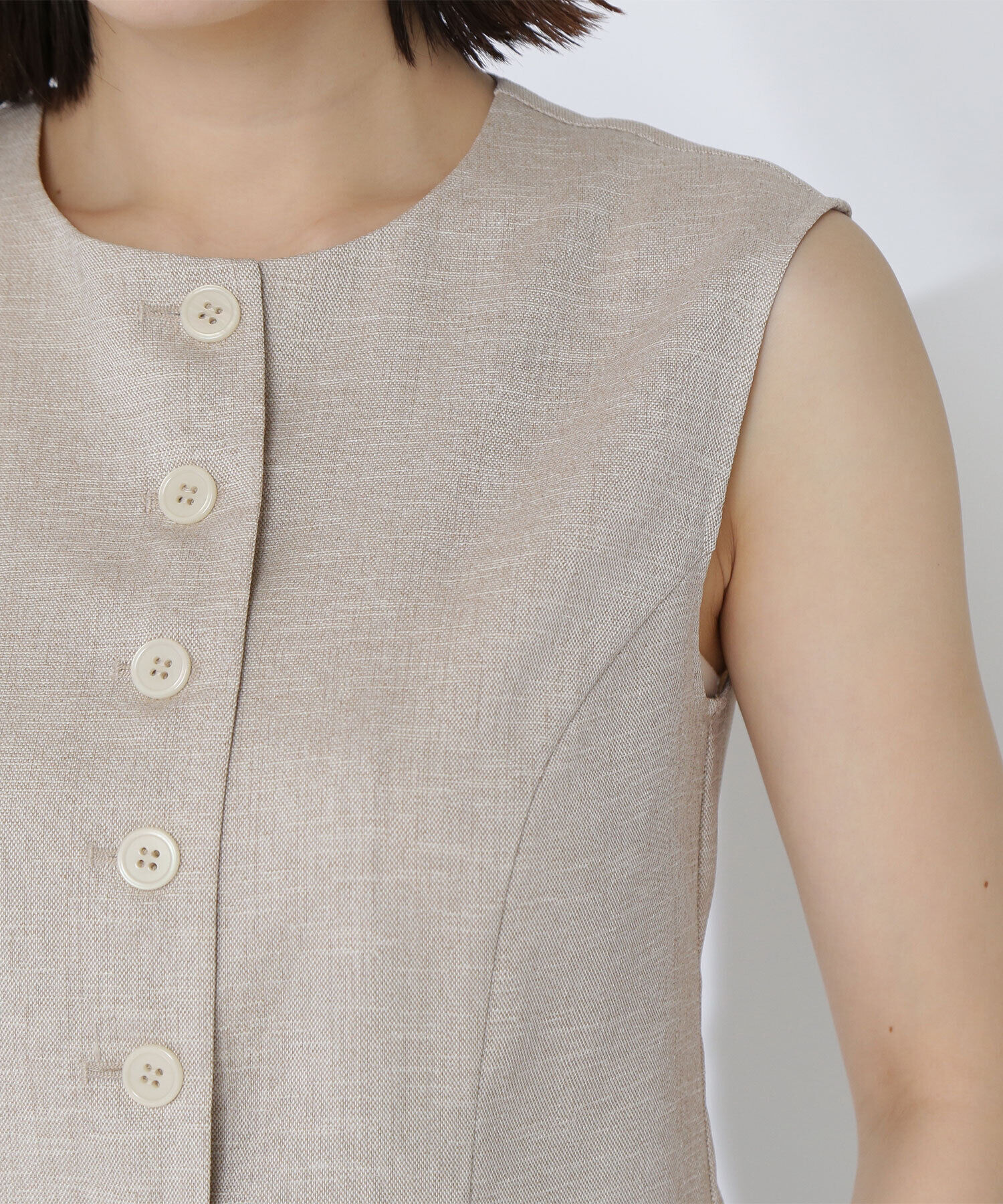  「リネンライクジレ」|ブルゾン・スタジャン|