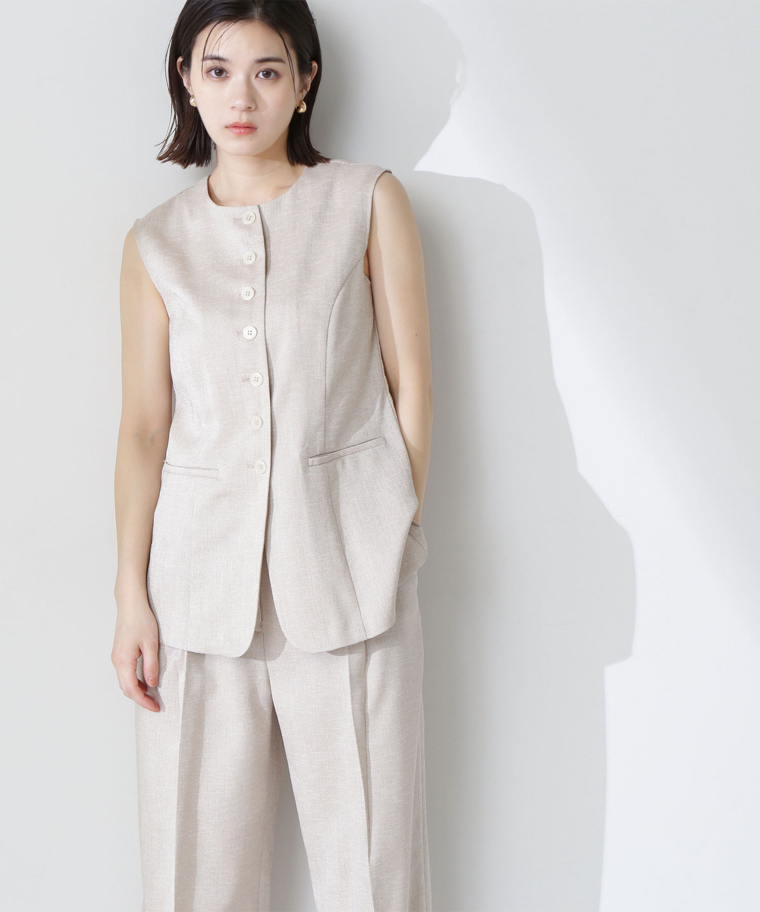  「リネンライクジレ」|ブルゾン・スタジャン|