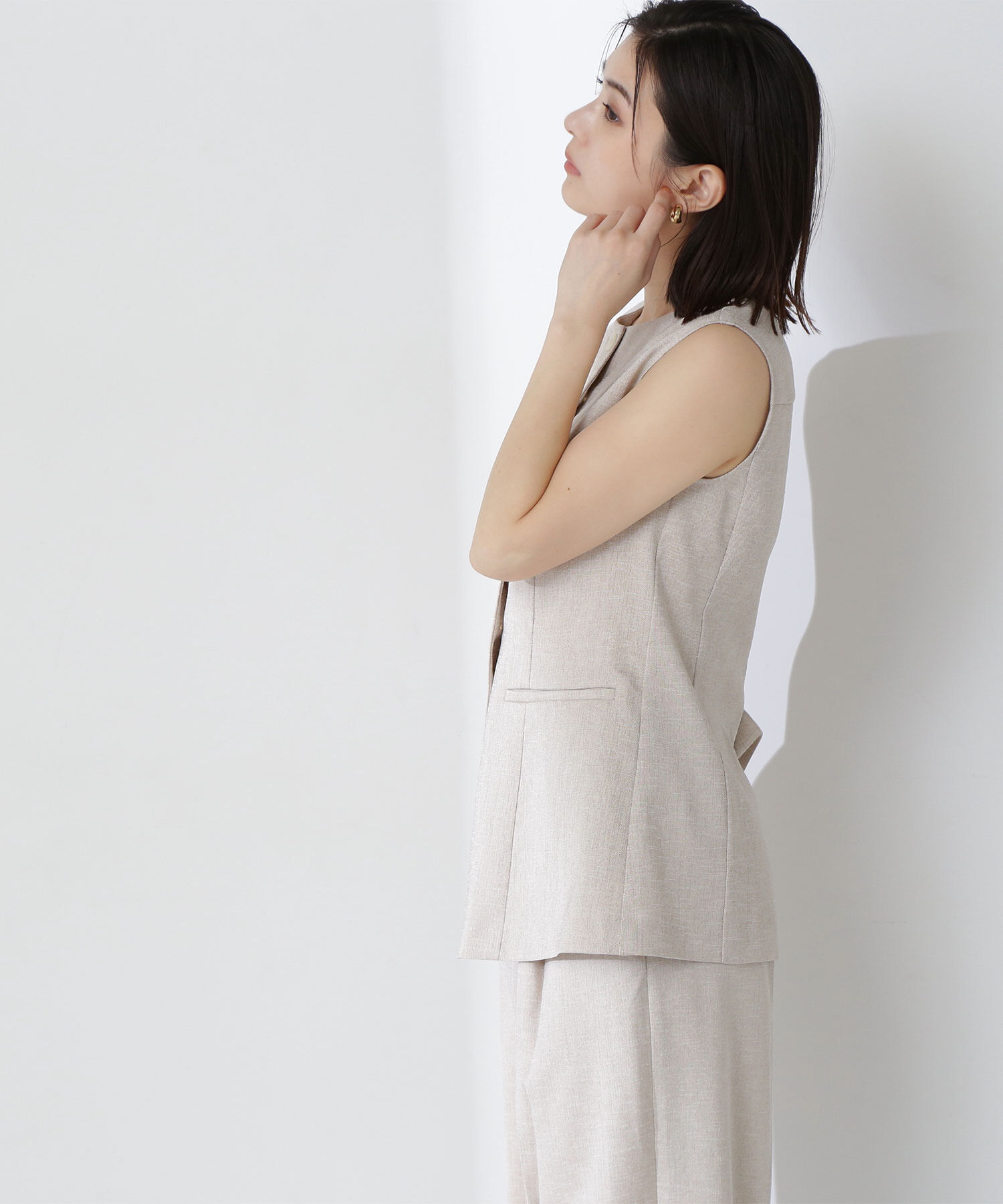  「リネンライクジレ」|ブルゾン・スタジャン|