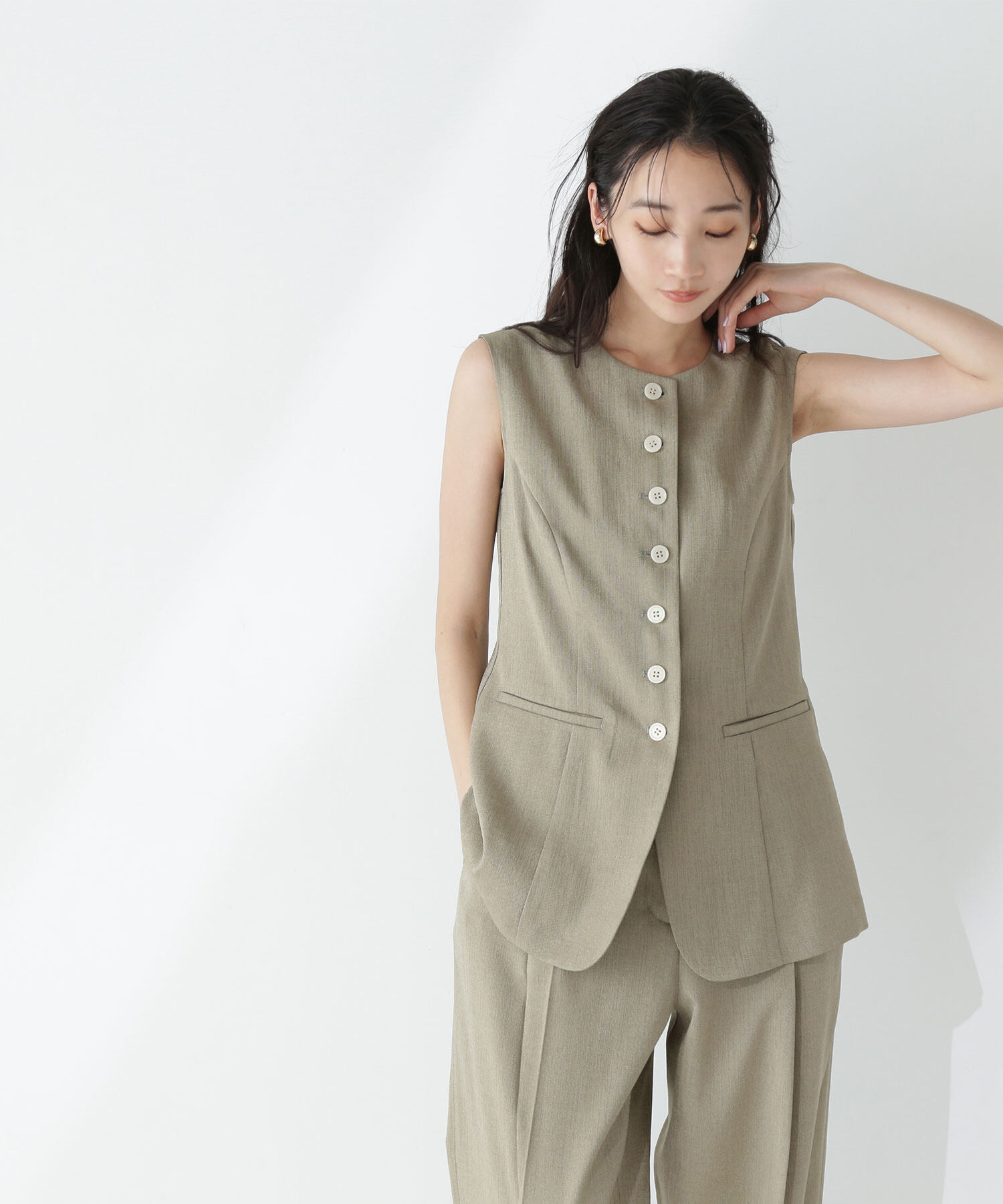  「リネンライクジレ」|ブルゾン・スタジャン|