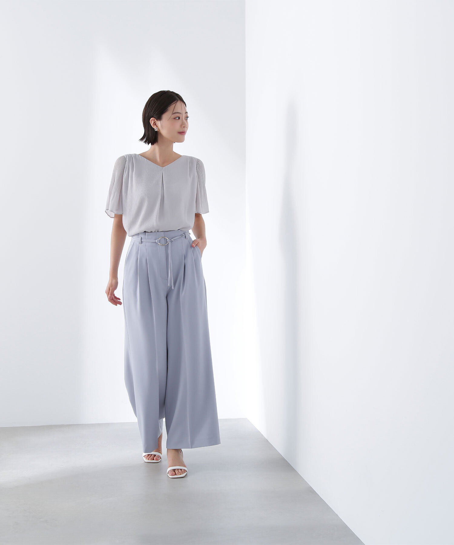  「楊柳フレアスリーブブラウス」|シャツ・ブラウス|