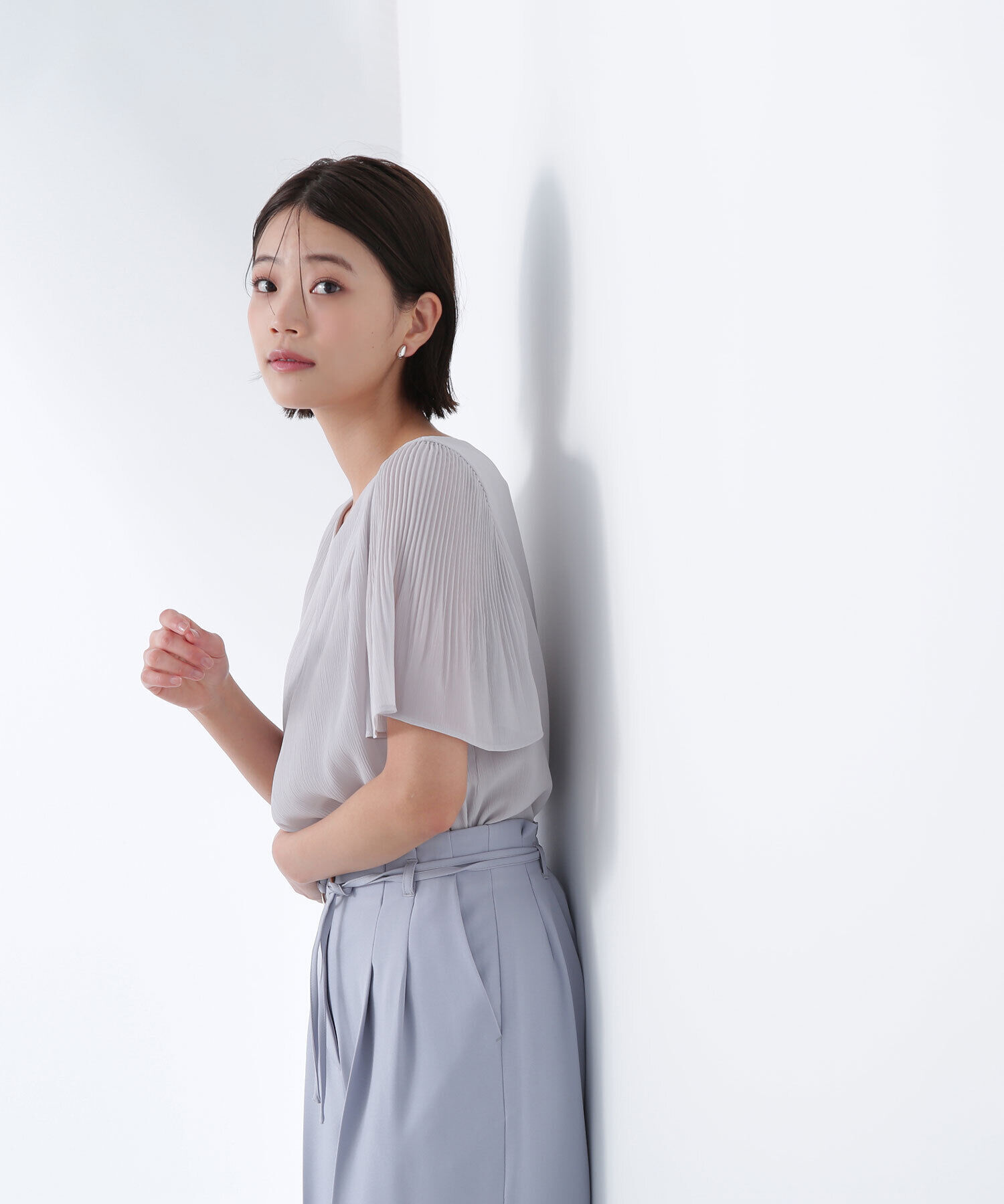  「楊柳フレアスリーブブラウス」|シャツ・ブラウス|