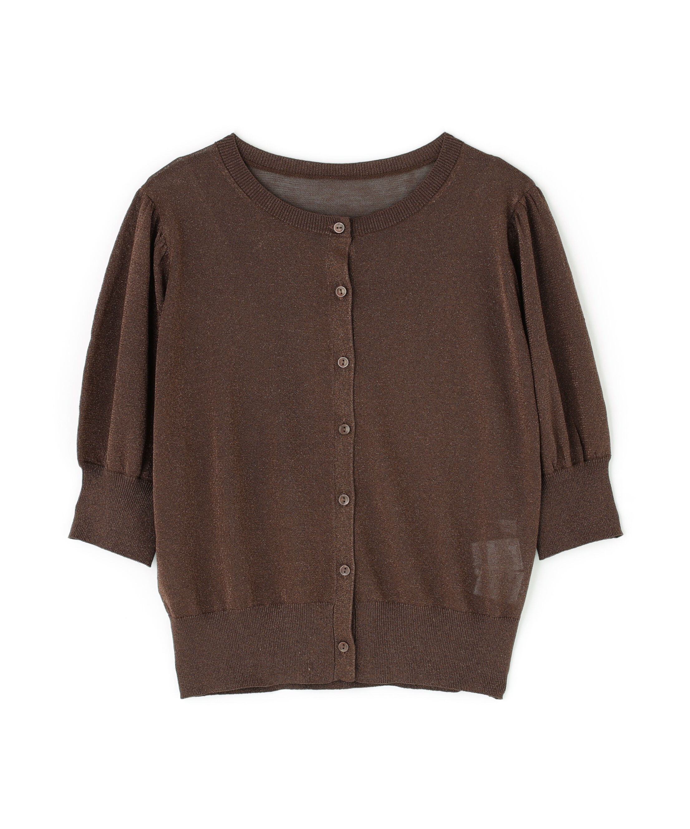  「ハーフスリーブラメカーディガン」|ニット・セーター|