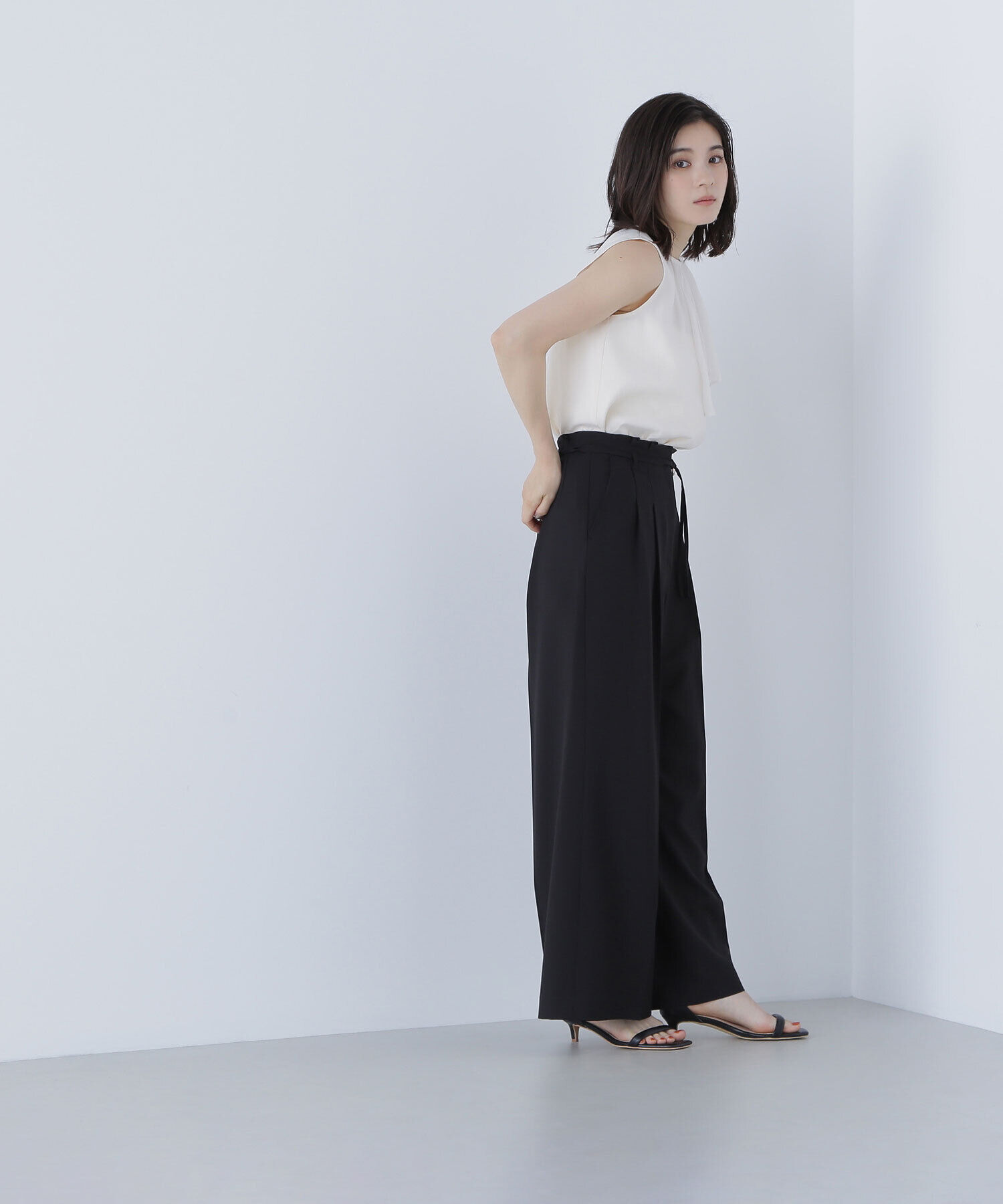  「ダブルベルトワイドパンツ」|その他|