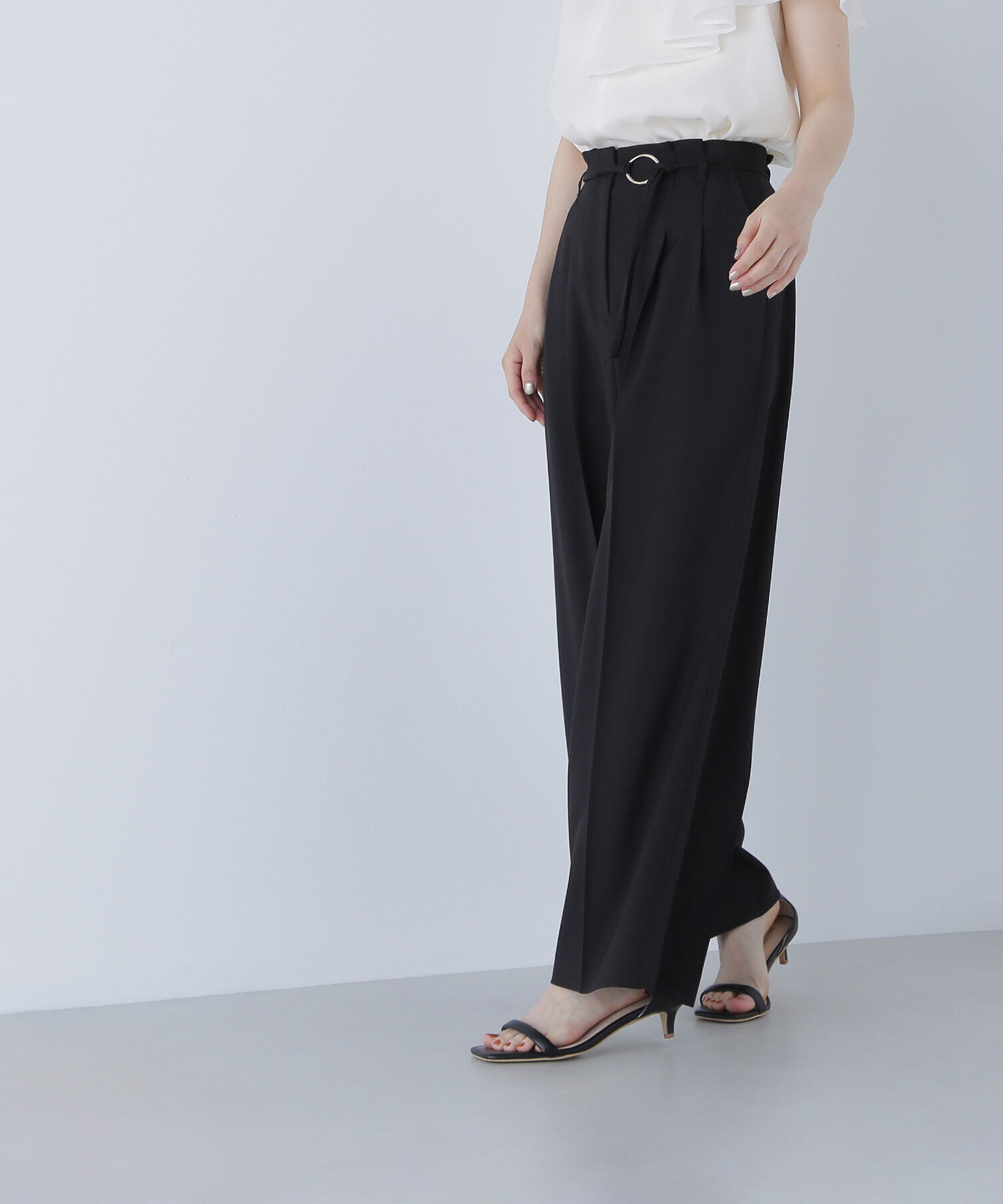  「ダブルベルトワイドパンツ」|その他|