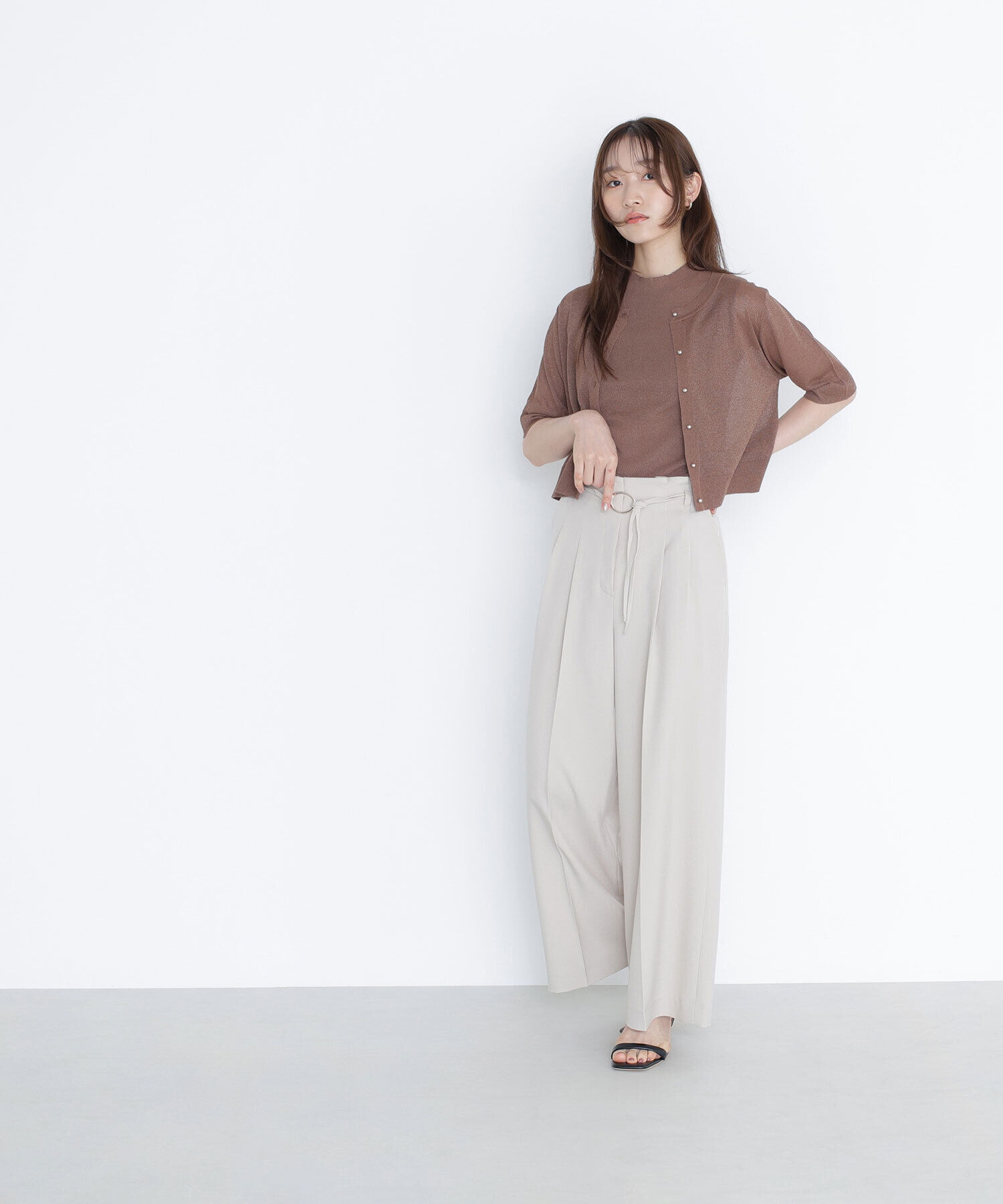  「ダブルベルトワイドパンツ」|その他|