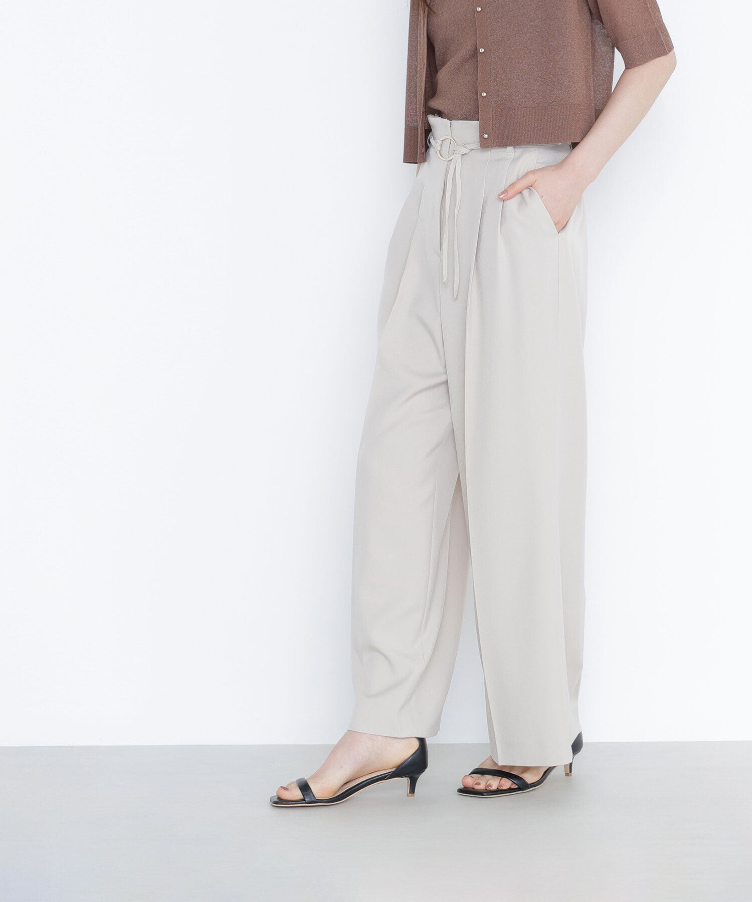  「ダブルベルトワイドパンツ」|その他|