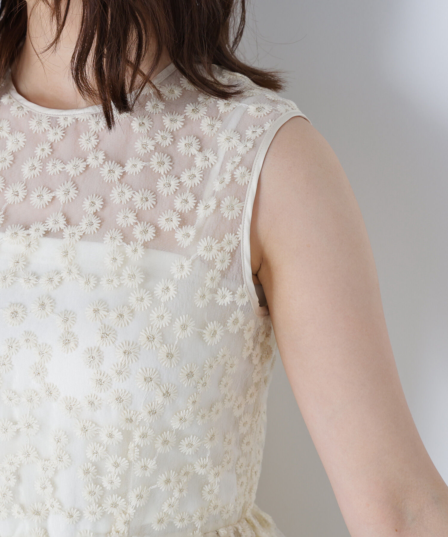  「シアーエンブロイダリーワンピース」|ワンピース|