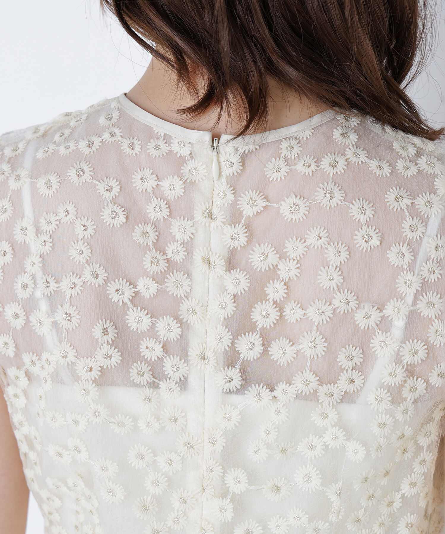  「シアーエンブロイダリーワンピース」|ワンピース|