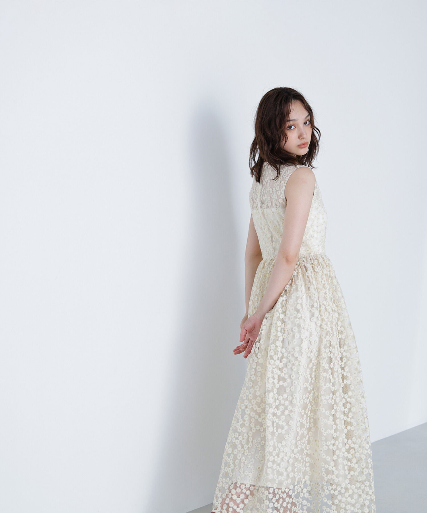  「シアーエンブロイダリーワンピース」|ワンピース|